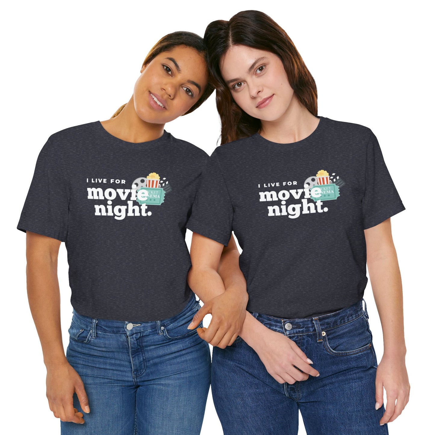 I Live For Movie Night Unisex Jersey Short Sleeve Tee