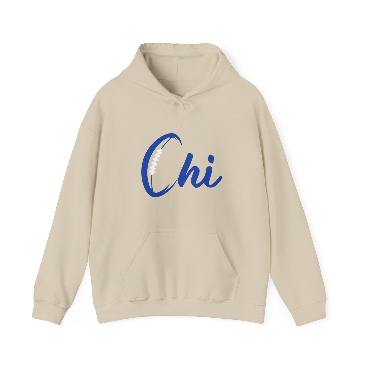 Chi Football/ Blue Unisex Heavy Blend™ Hooded Sweatshirt