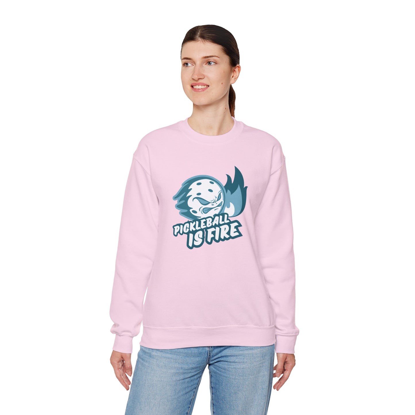 Pickleball is Fire Unisex Heavy Blend™ Crewneck Sweatshirt