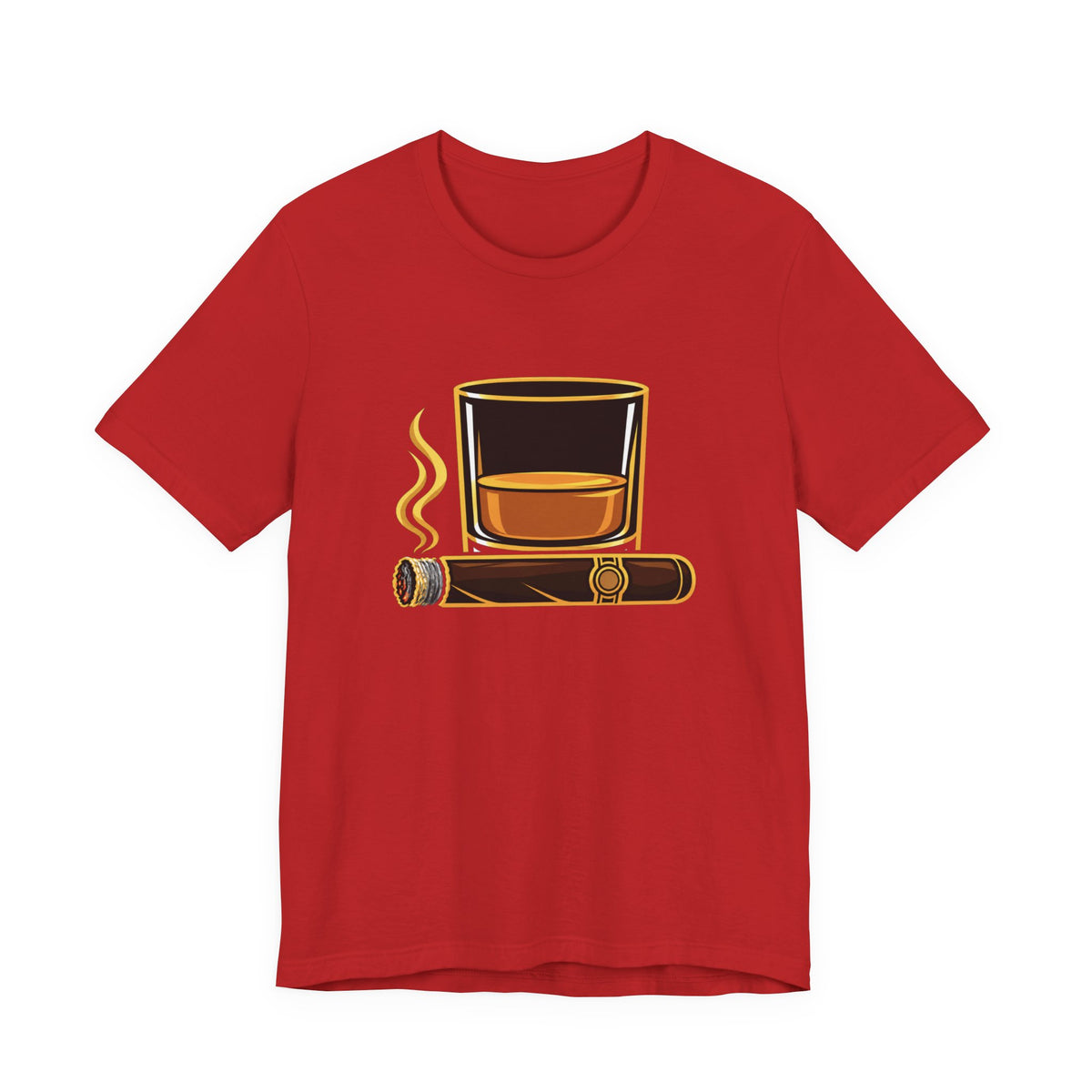 Cigar and Bourbon Unisex Jersey Short Sleeve Tee