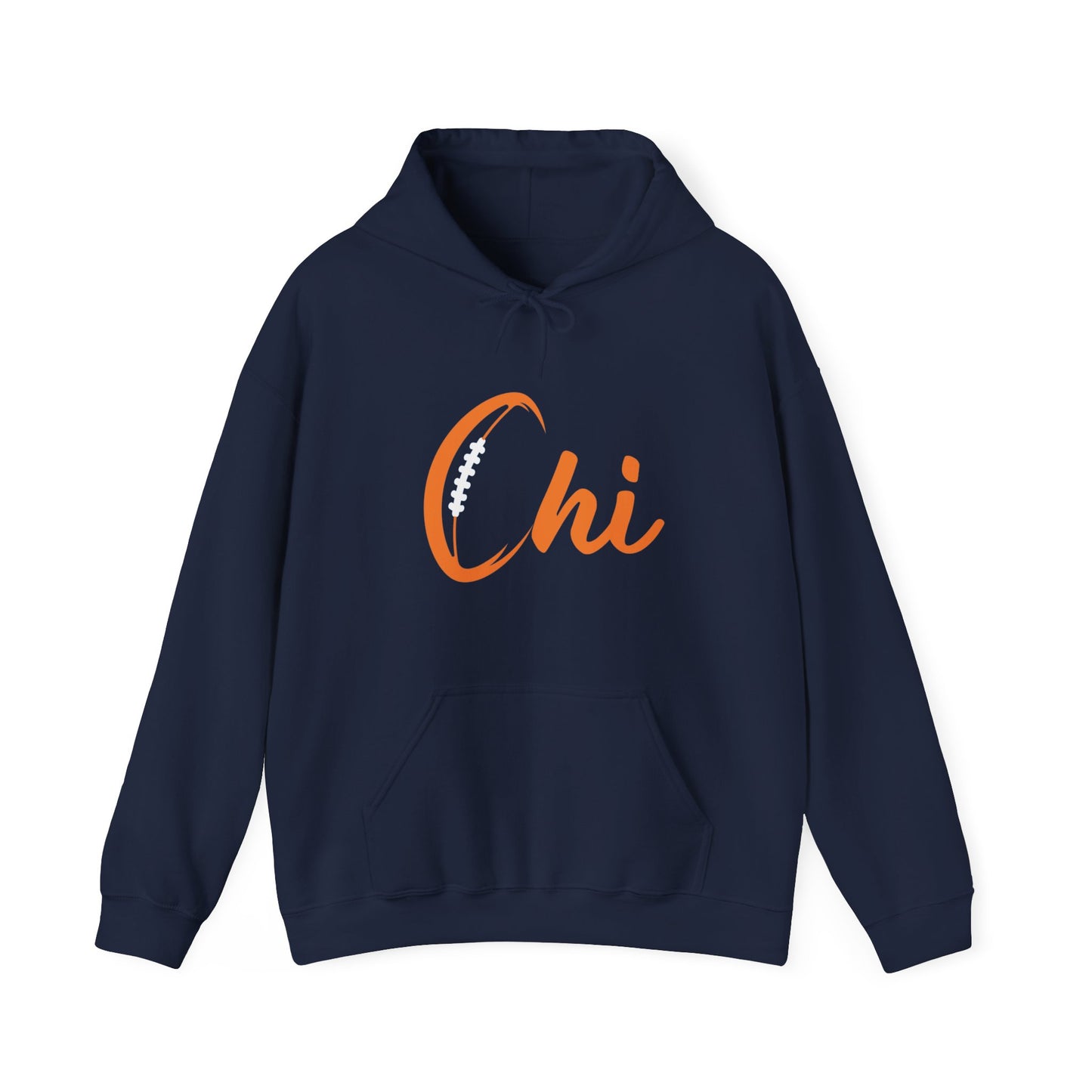 Chi Football/ Orange Unisex Heavy Blend™ Hooded Sweatshirt