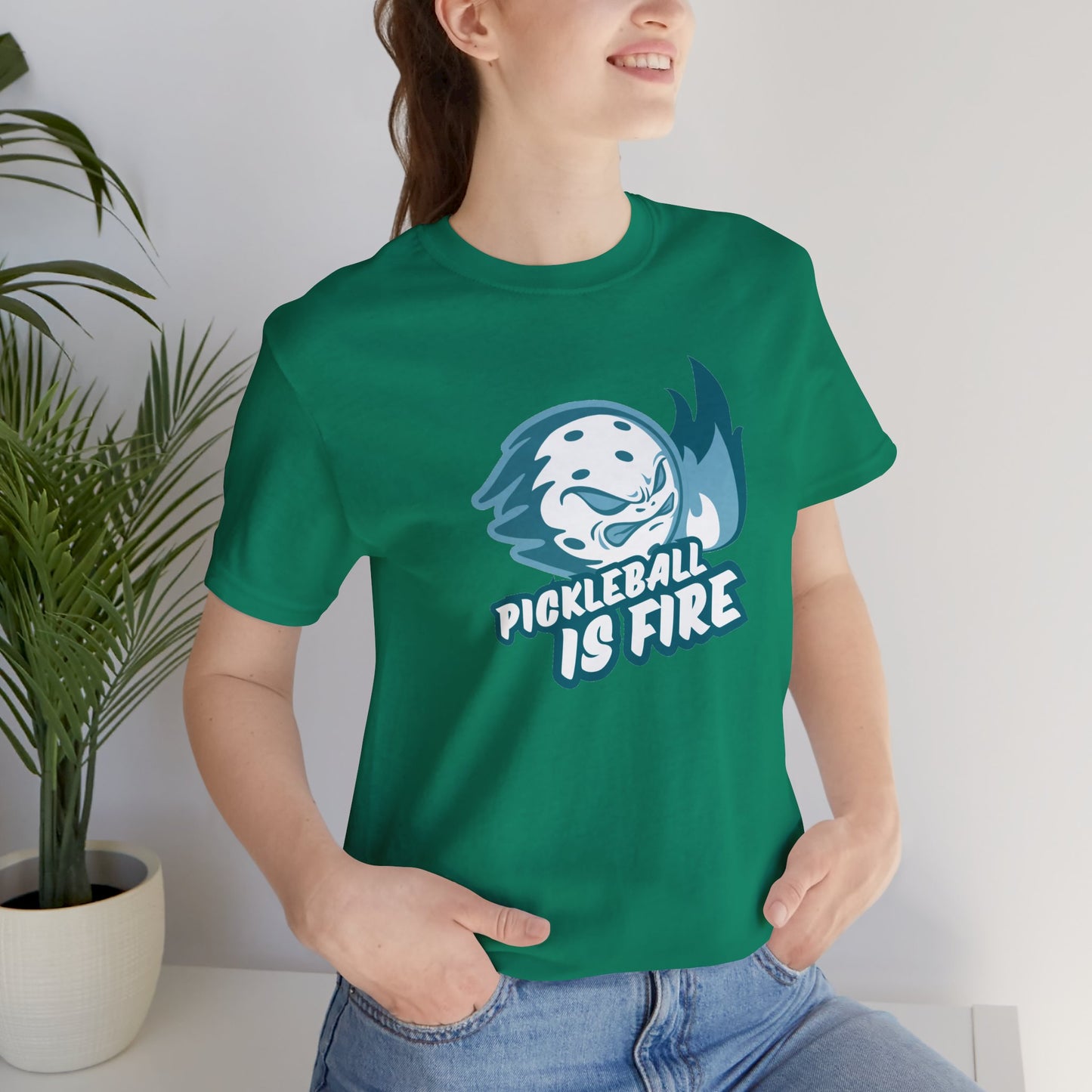 Pickleball Is Fire Unisex Jersey Short Sleeve Tee