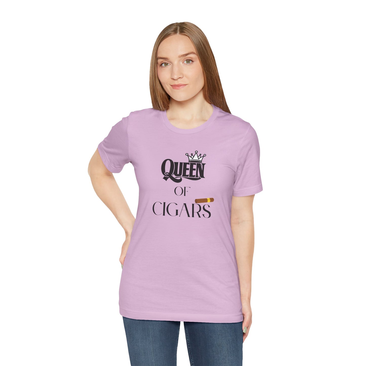 Cigars/ Queen of Cigars Unisex Jersey Short Sleeve Tee