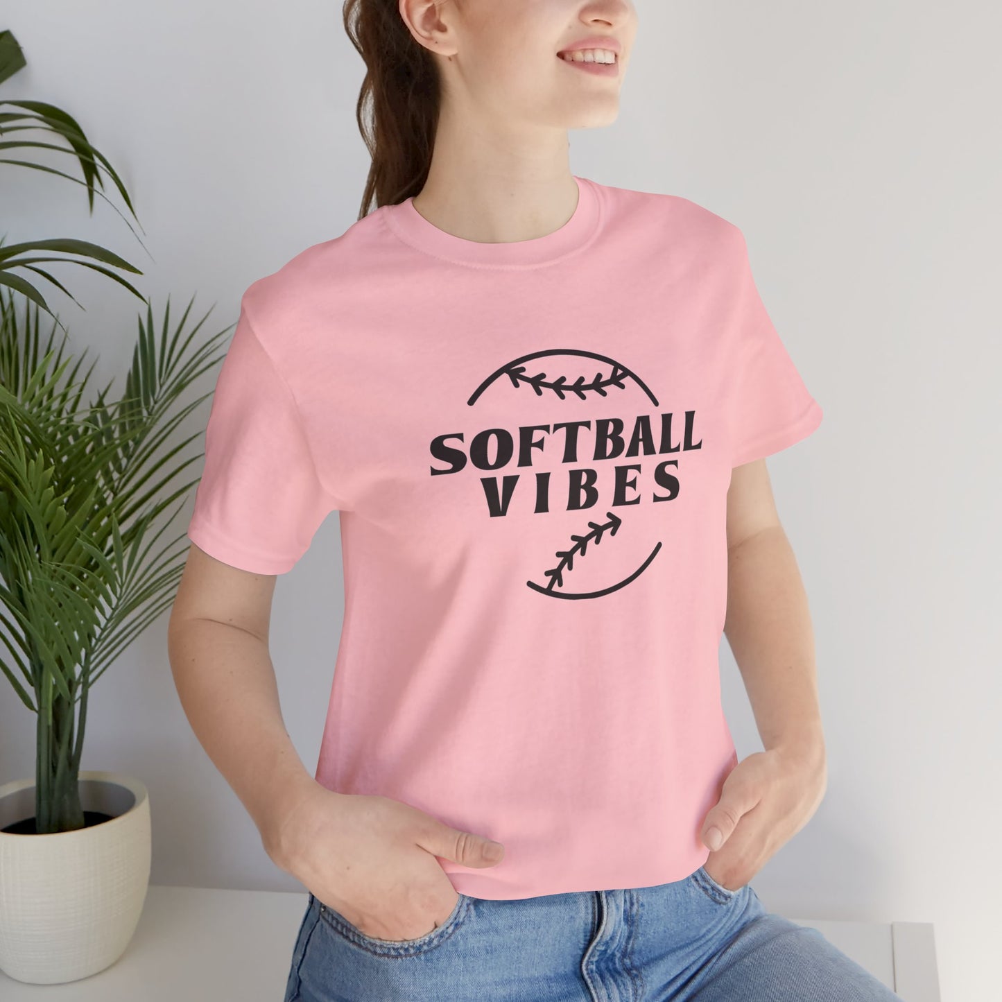 Softball Vibes Unisex Jersey Short Sleeve Tee