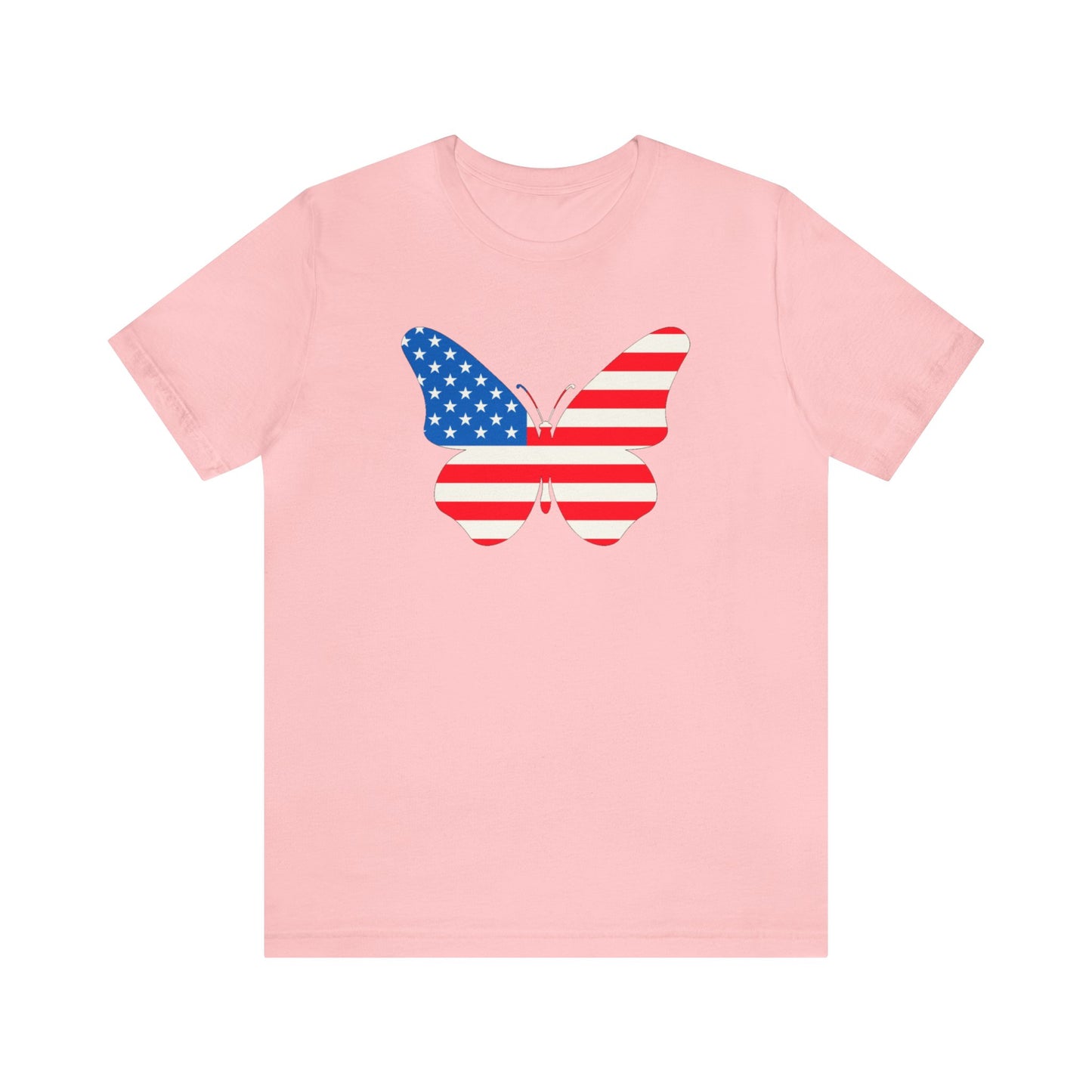 Butterfly Fourth Flag Unisex Jersey Short Sleeve Tee