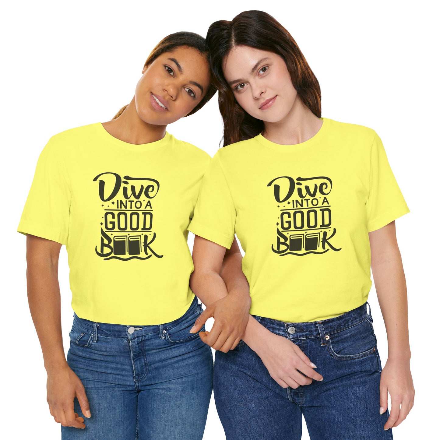 Books/ Dive into a Good Book Unisex Jersey Short Sleeve Tee