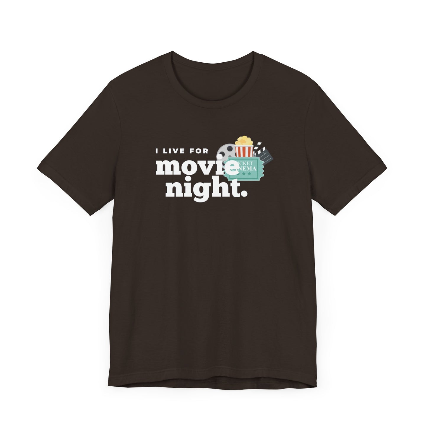 I Live For Movie Night Unisex Jersey Short Sleeve Tee