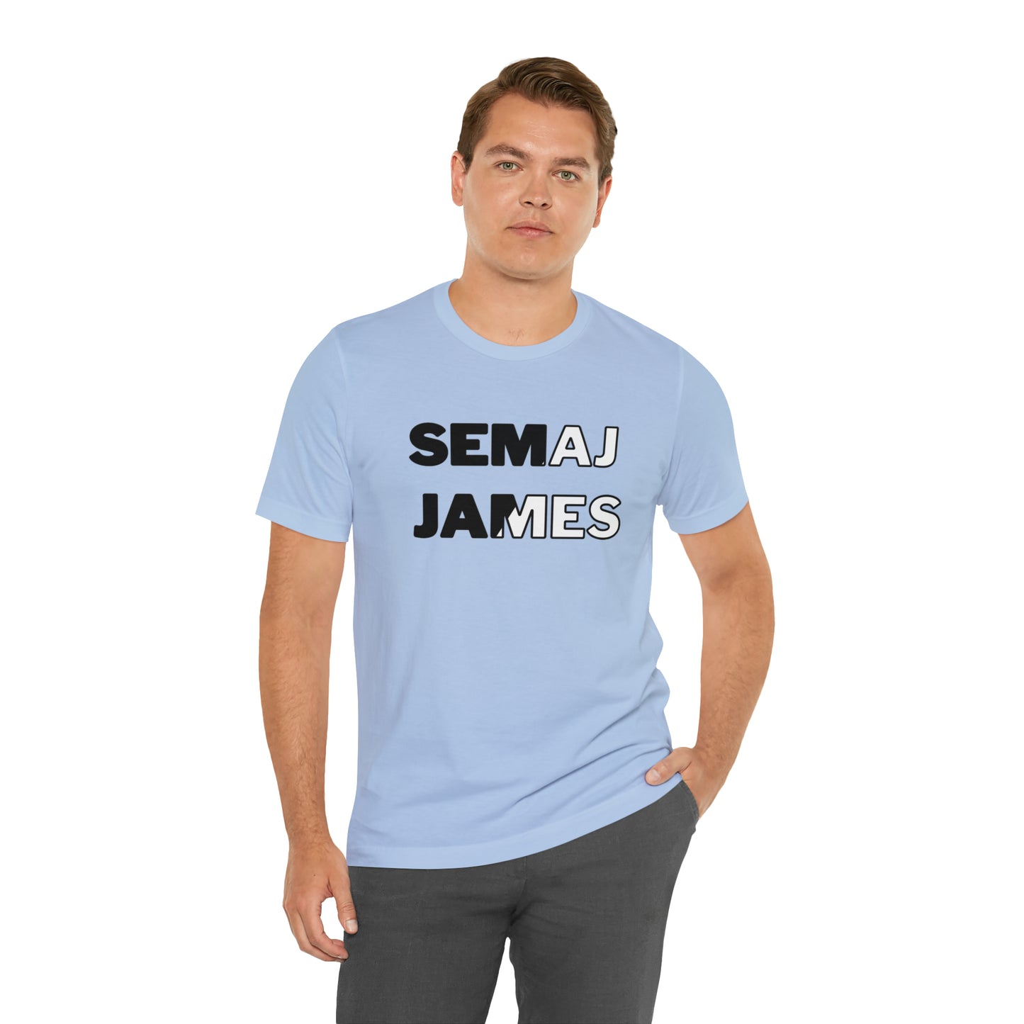 Semaj James Black & White Unisex Jersey Short Sleeve Tee