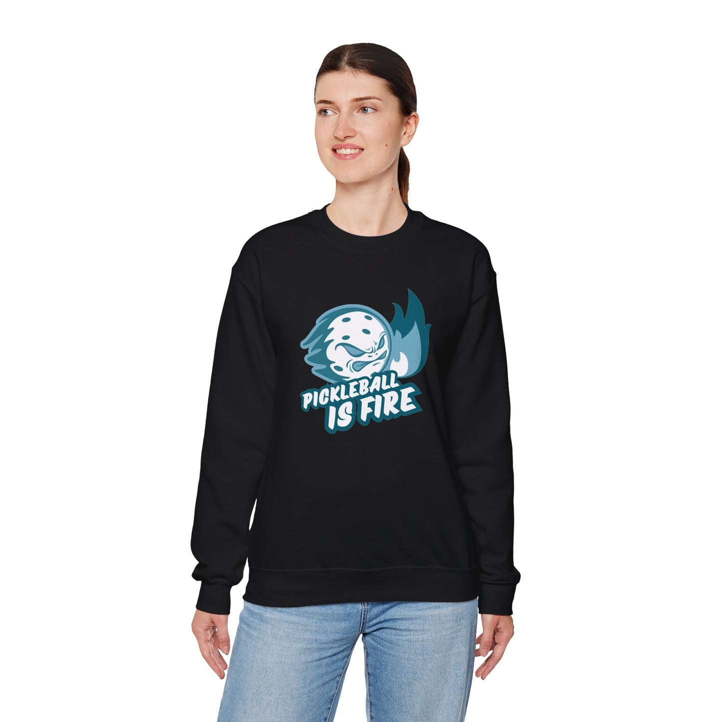 Pickleball is Fire Unisex Heavy Blend™ Crewneck Sweatshirt
