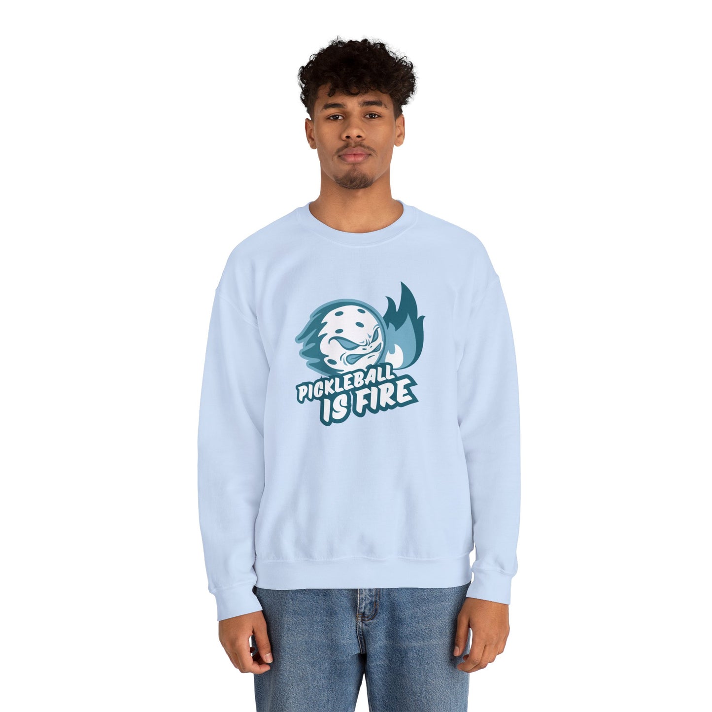 Pickleball is Fire Unisex Heavy Blend™ Crewneck Sweatshirt
