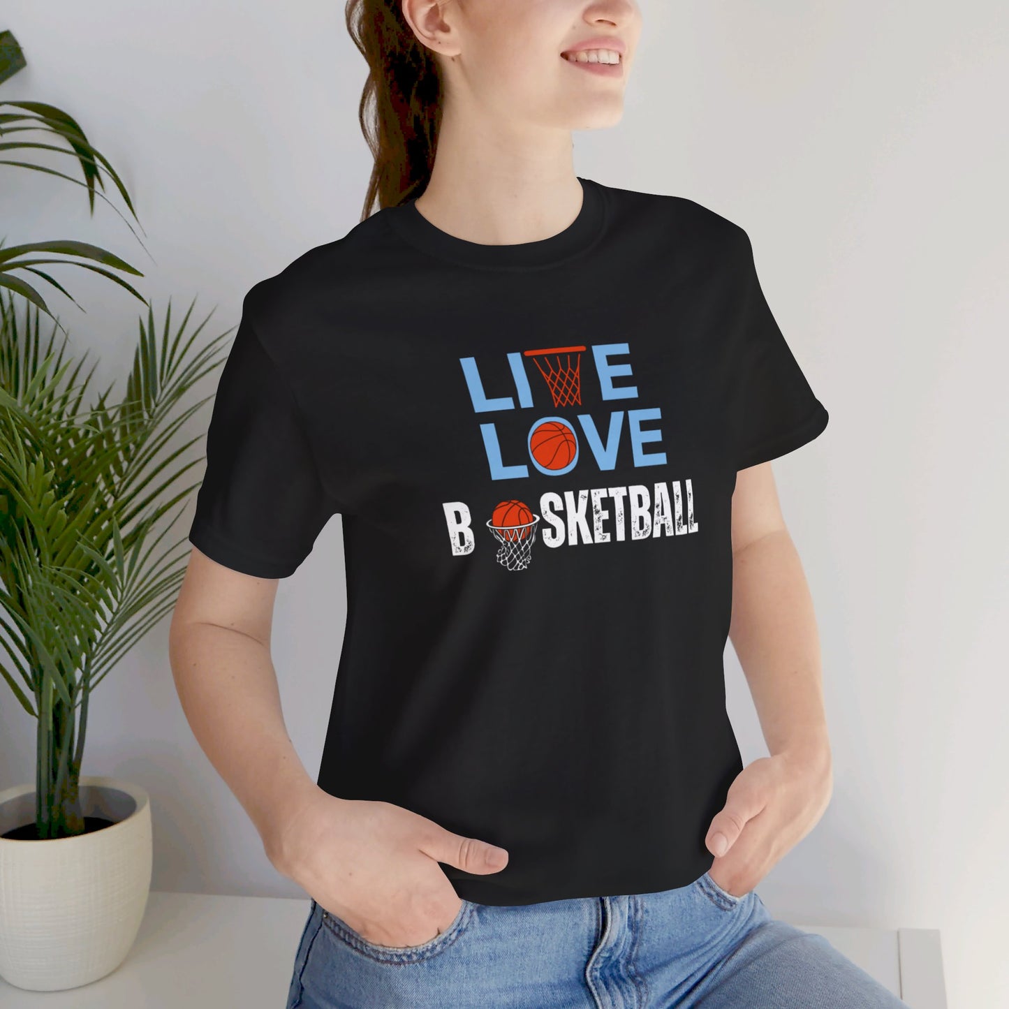 Basketball/ Live Love Basketball Unisex Jersey Short Sleeve Tee