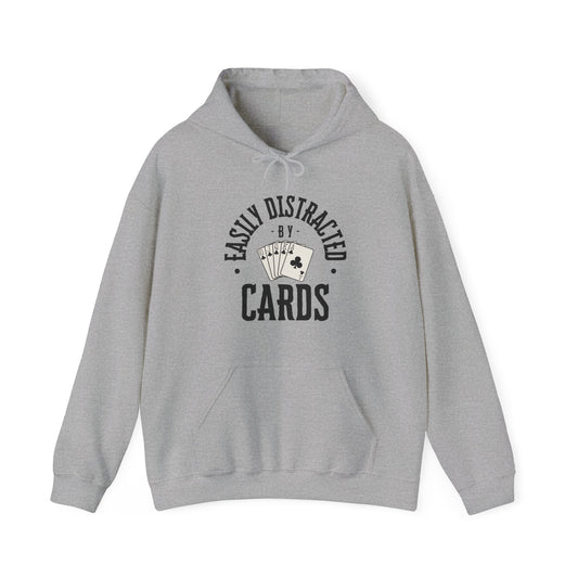 Poker/ Easily Distracted By Cards Unisex Heavy Blend™ Hooded Sweatshirt