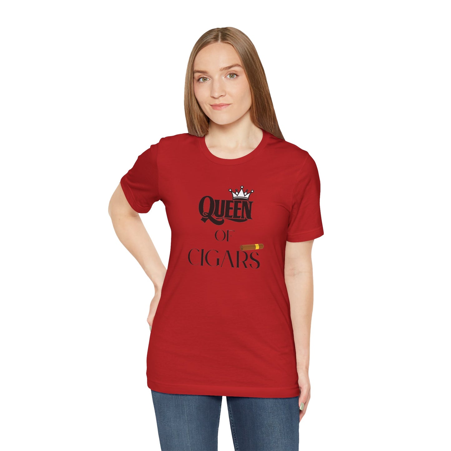 Cigars/ Queen of Cigars Unisex Jersey Short Sleeve Tee