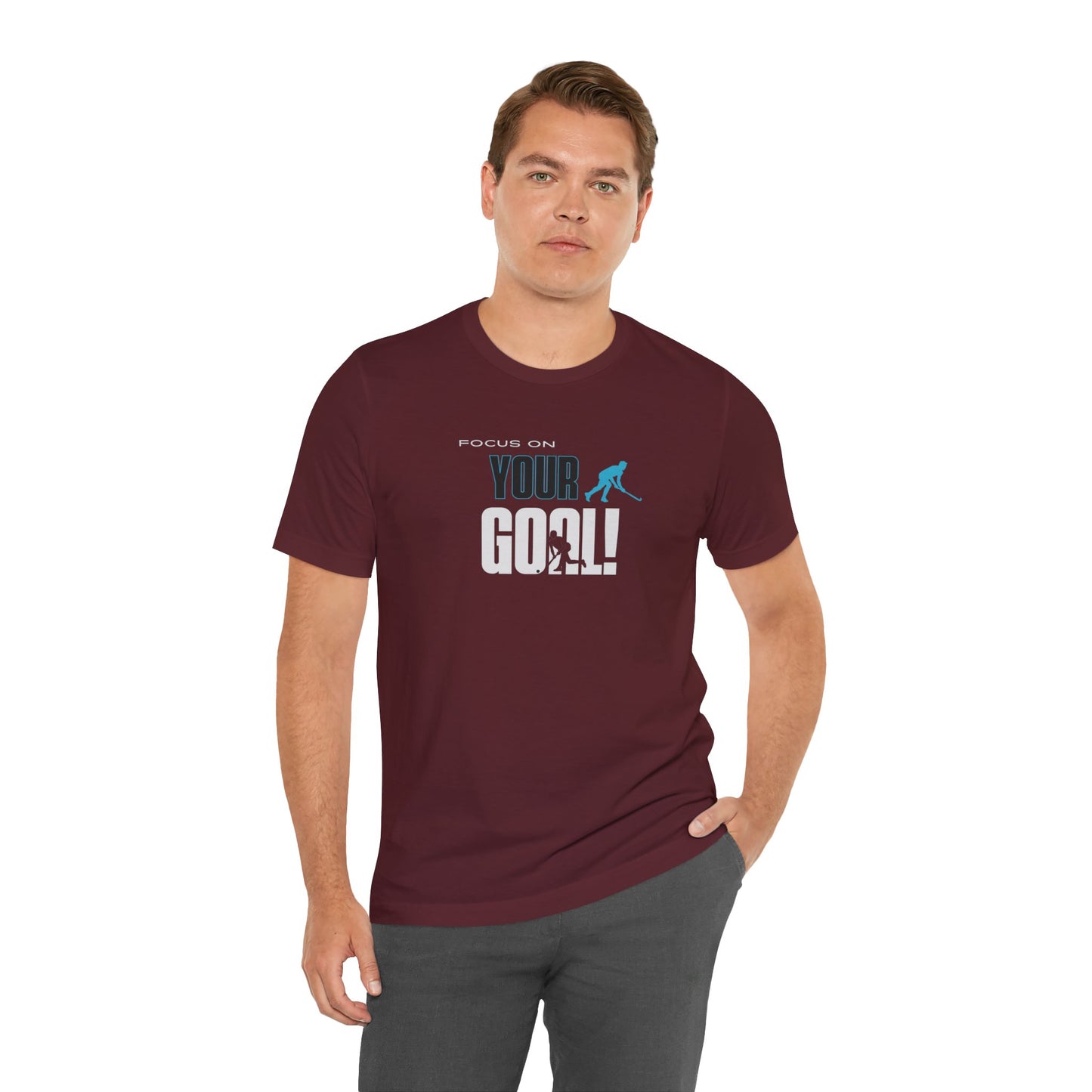 Focus On Your Goal Unisex Jersey Short Sleeve Tee