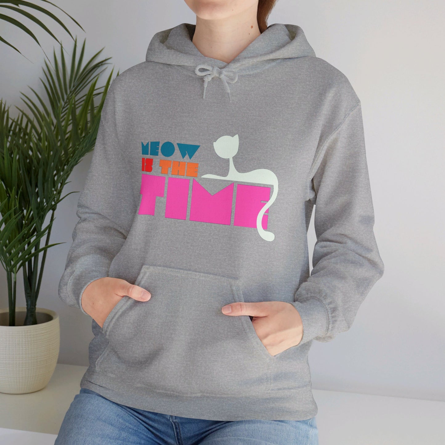 Meow Is The Time Unisex Heavy Blend™ Hooded Sweatshirt