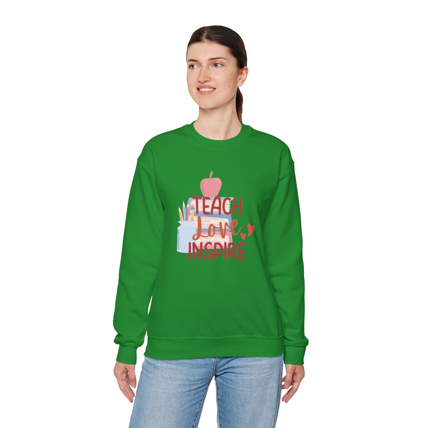Teach, Love Inspire Unisex Heavy Blend™ Crewneck Sweatshirt