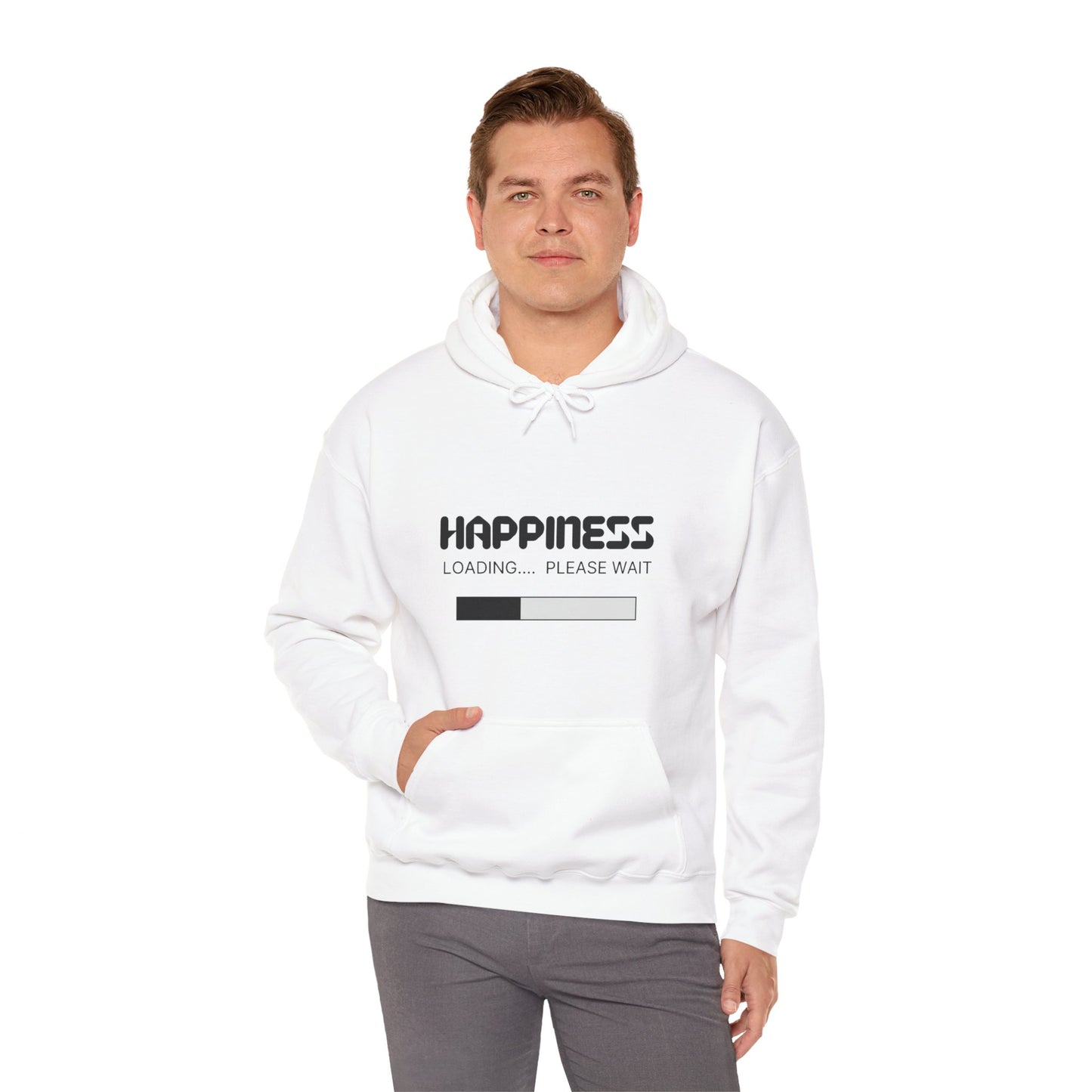 Happiness Loading Please Wait Unisex Heavy Blend™ Hooded Sweatshirt