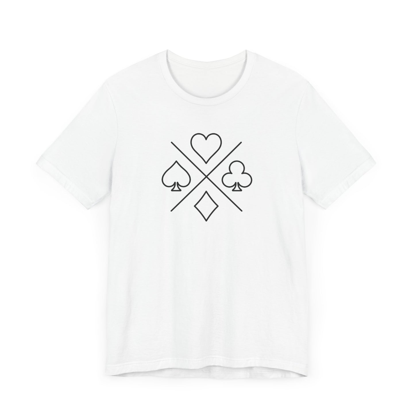 Poker/ Hearts, Spades, Clubs, Diamonds Unisex Jersey Short Sleeve Tee