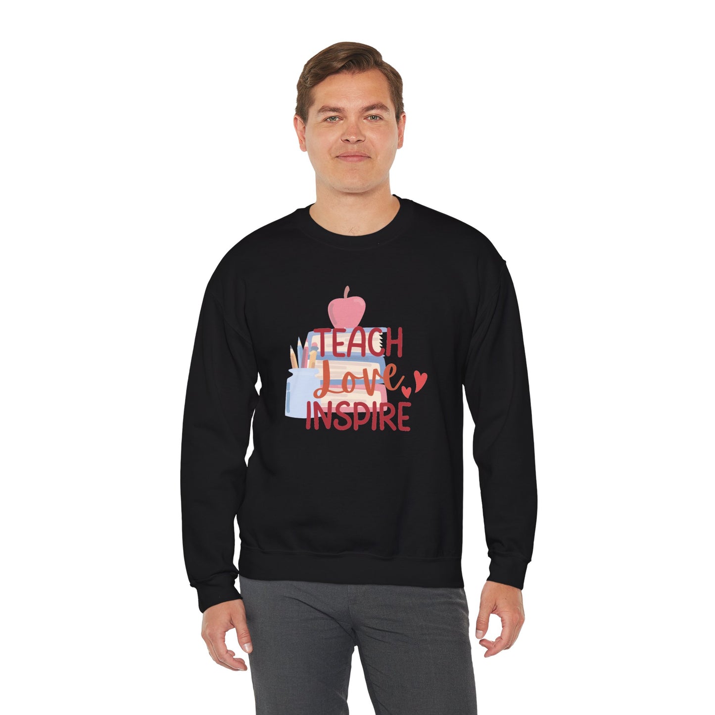 Teach, Love Inspire Unisex Heavy Blend™ Crewneck Sweatshirt