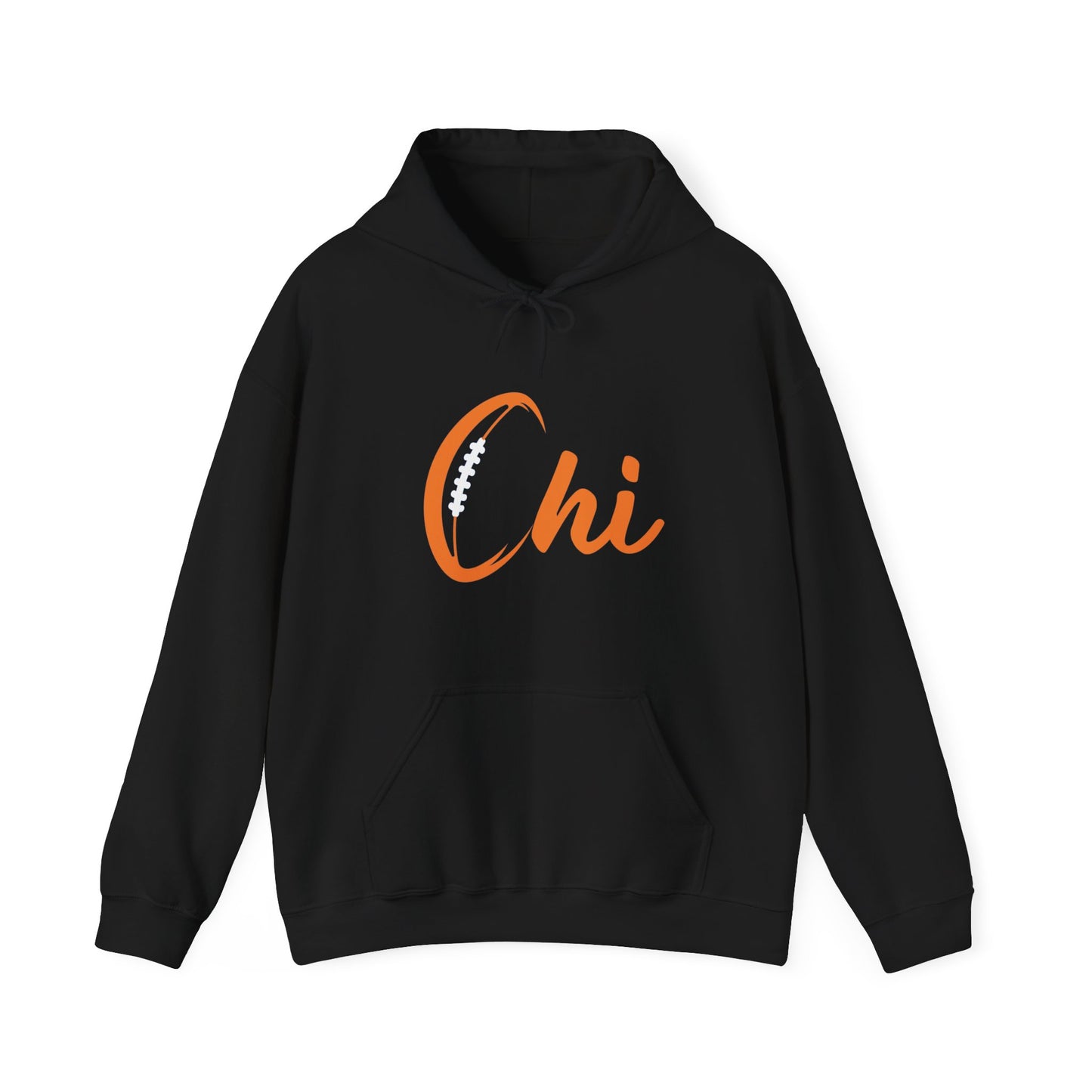 Chi Football/ Orange Unisex Heavy Blend™ Hooded Sweatshirt
