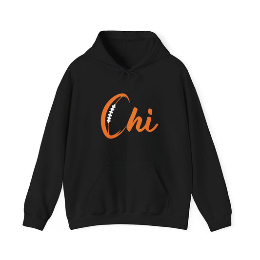 Chi Football/ Orange Unisex Heavy Blend™ Hooded Sweatshirt