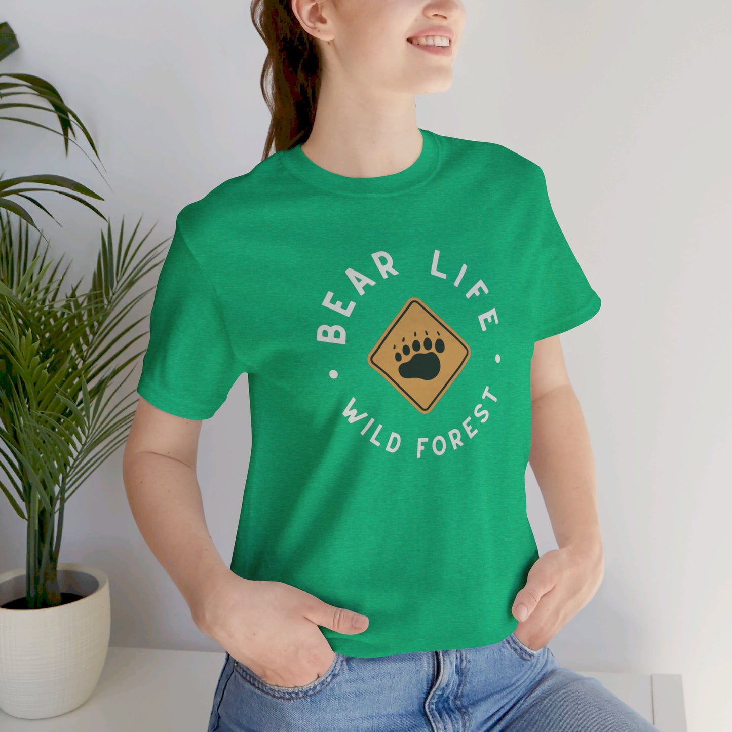 Bear Life Wild Forest Unisex Jersey Short Sleeve Tee