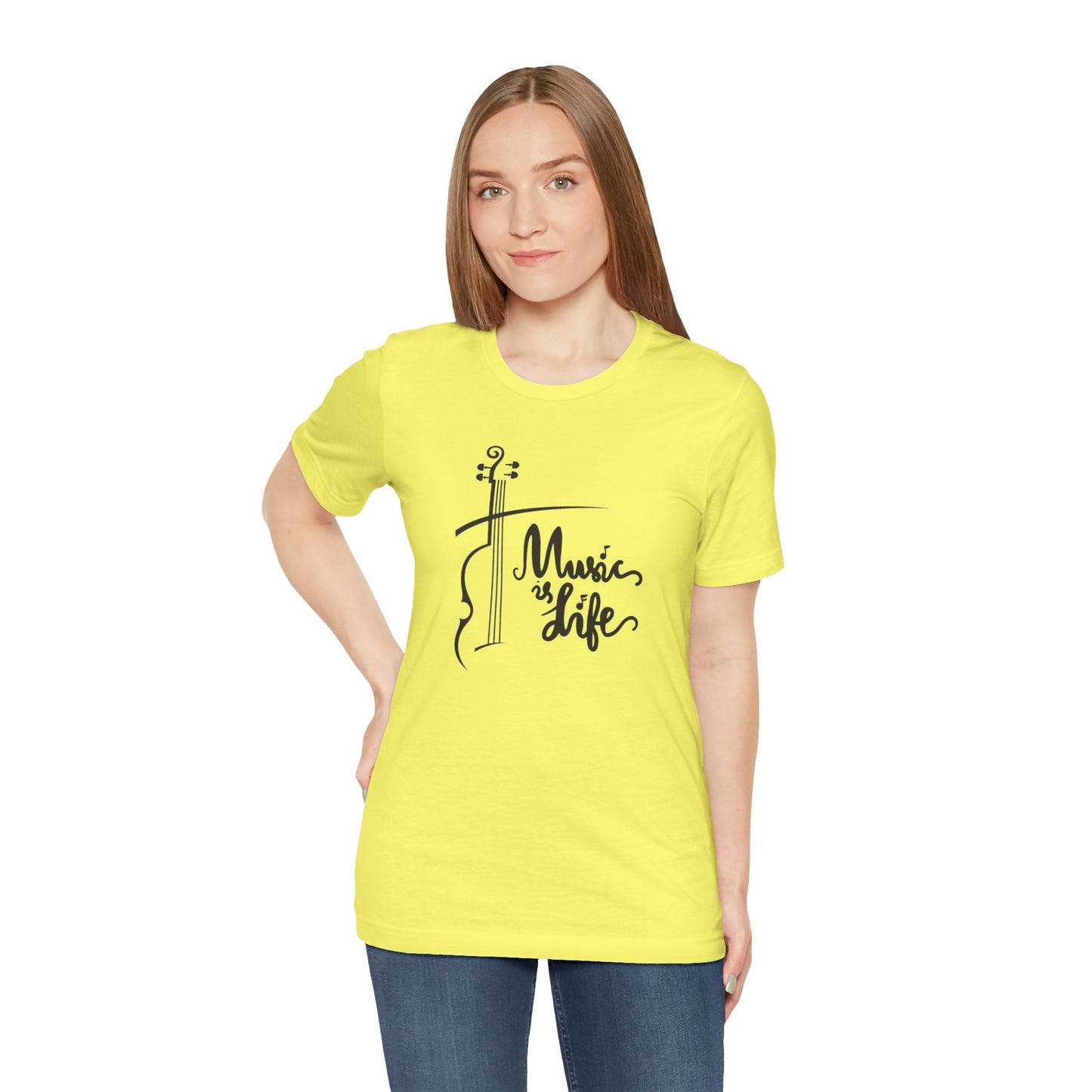 Music Is Life Unisex Jersey Short Sleeve Tee