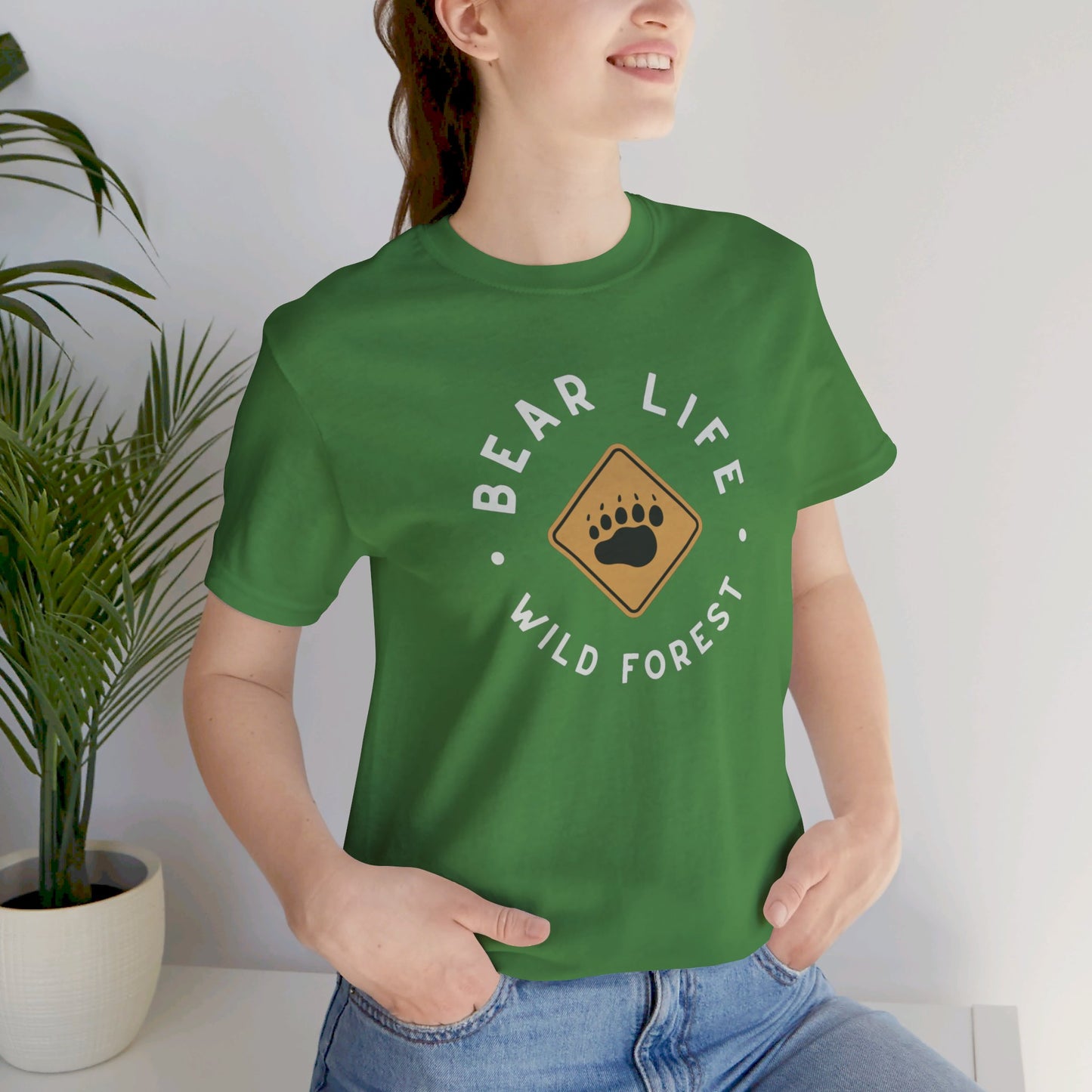 Bear Life Wild Forest Unisex Jersey Short Sleeve Tee