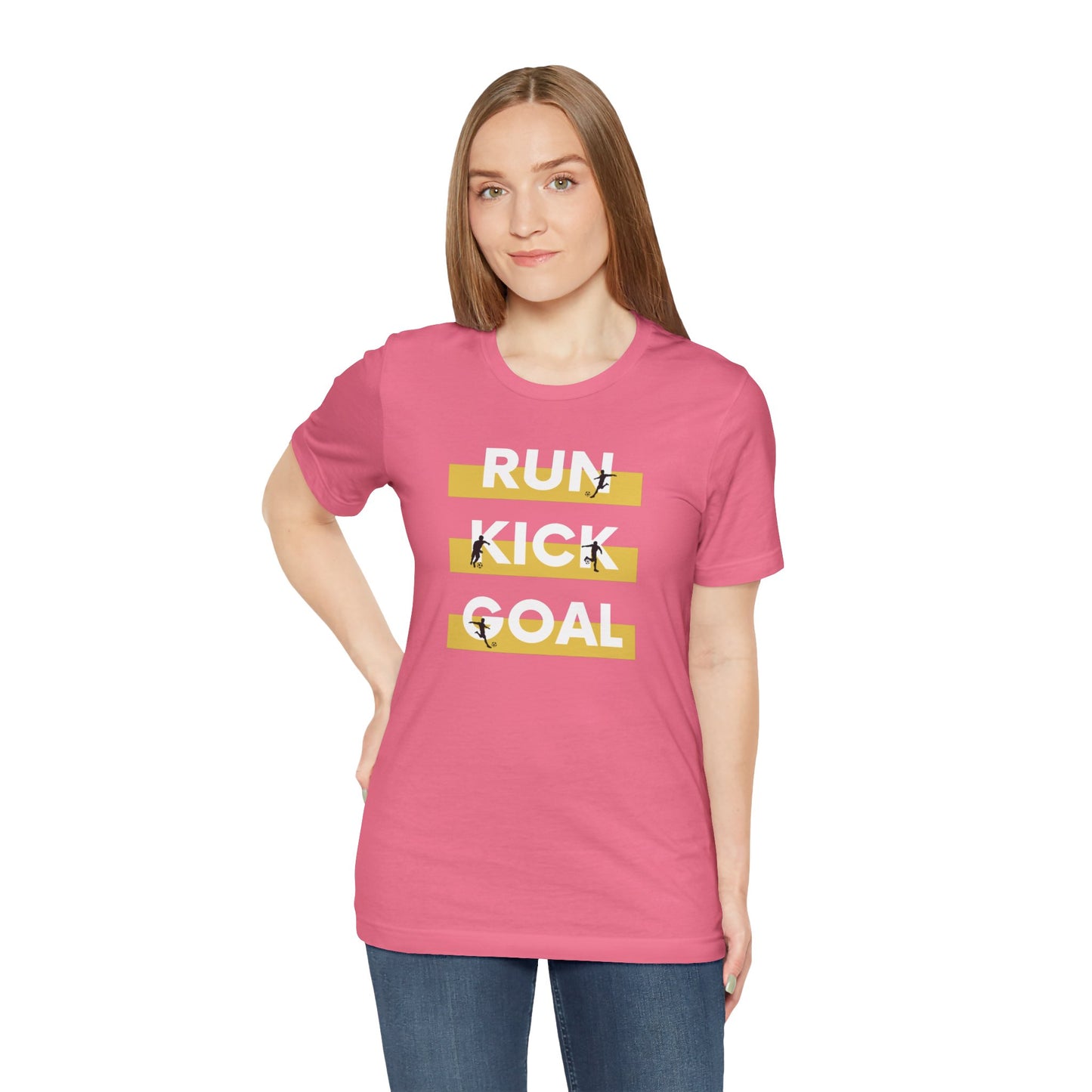 Soccer\ Run Kick Goal Unisex Jersey Short Sleeve Tee