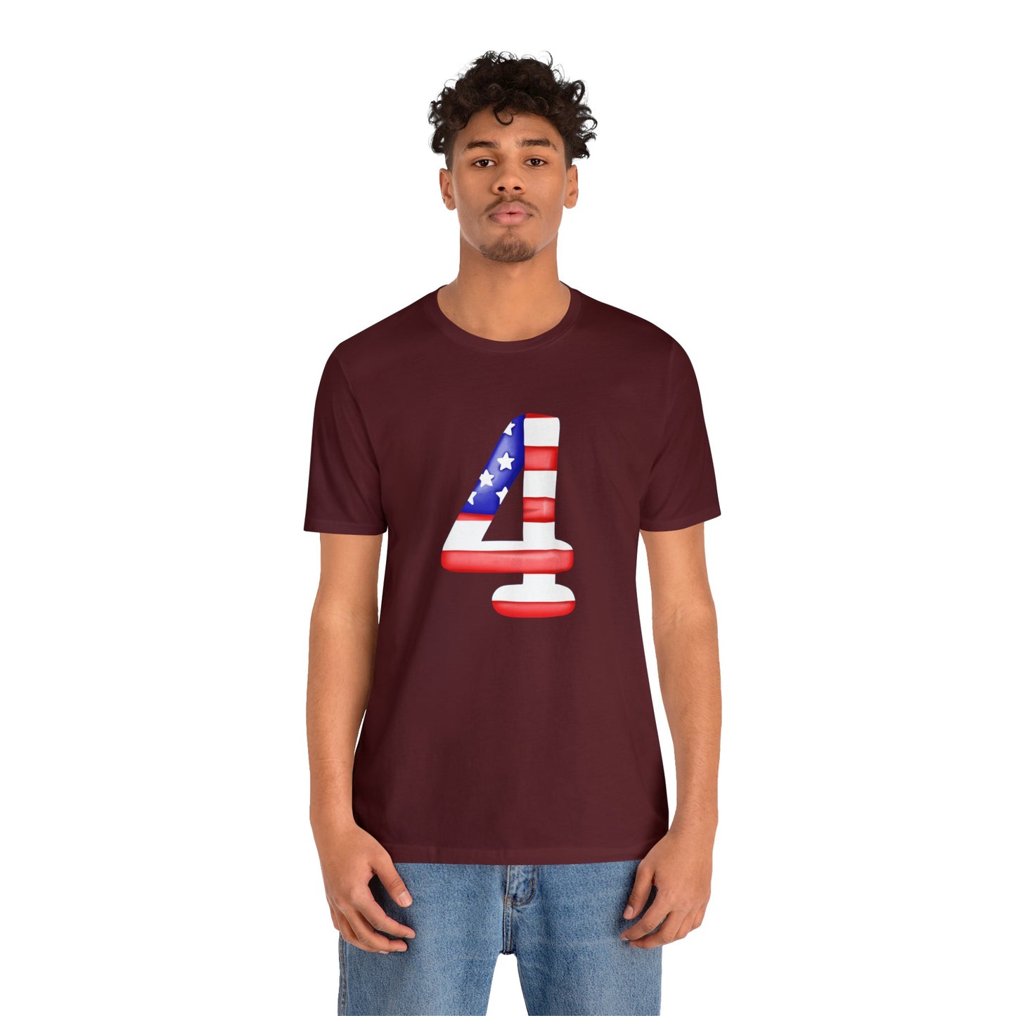 Fourth Red White Blue Unisex Jersey Short Sleeve Tee