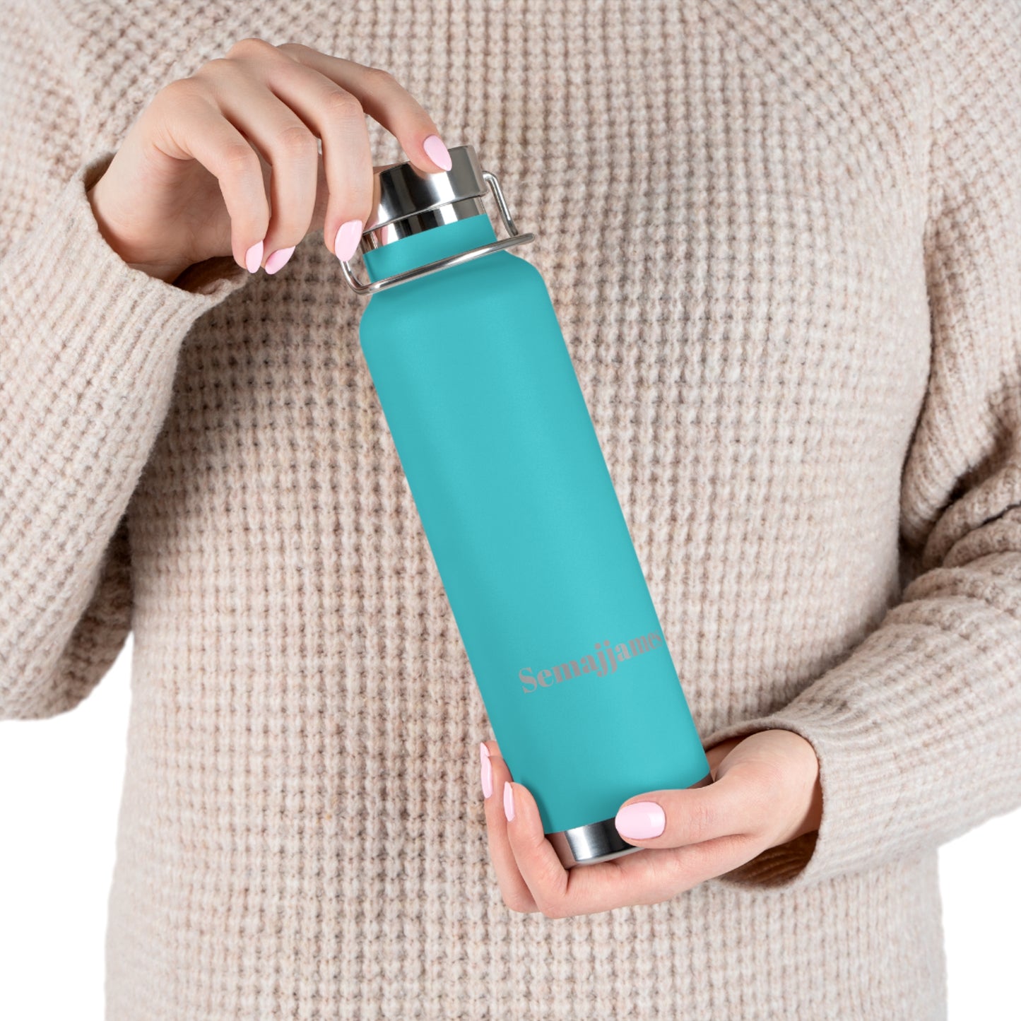 Semajjames Copper Vacuum Insulated Bottle, 22oz