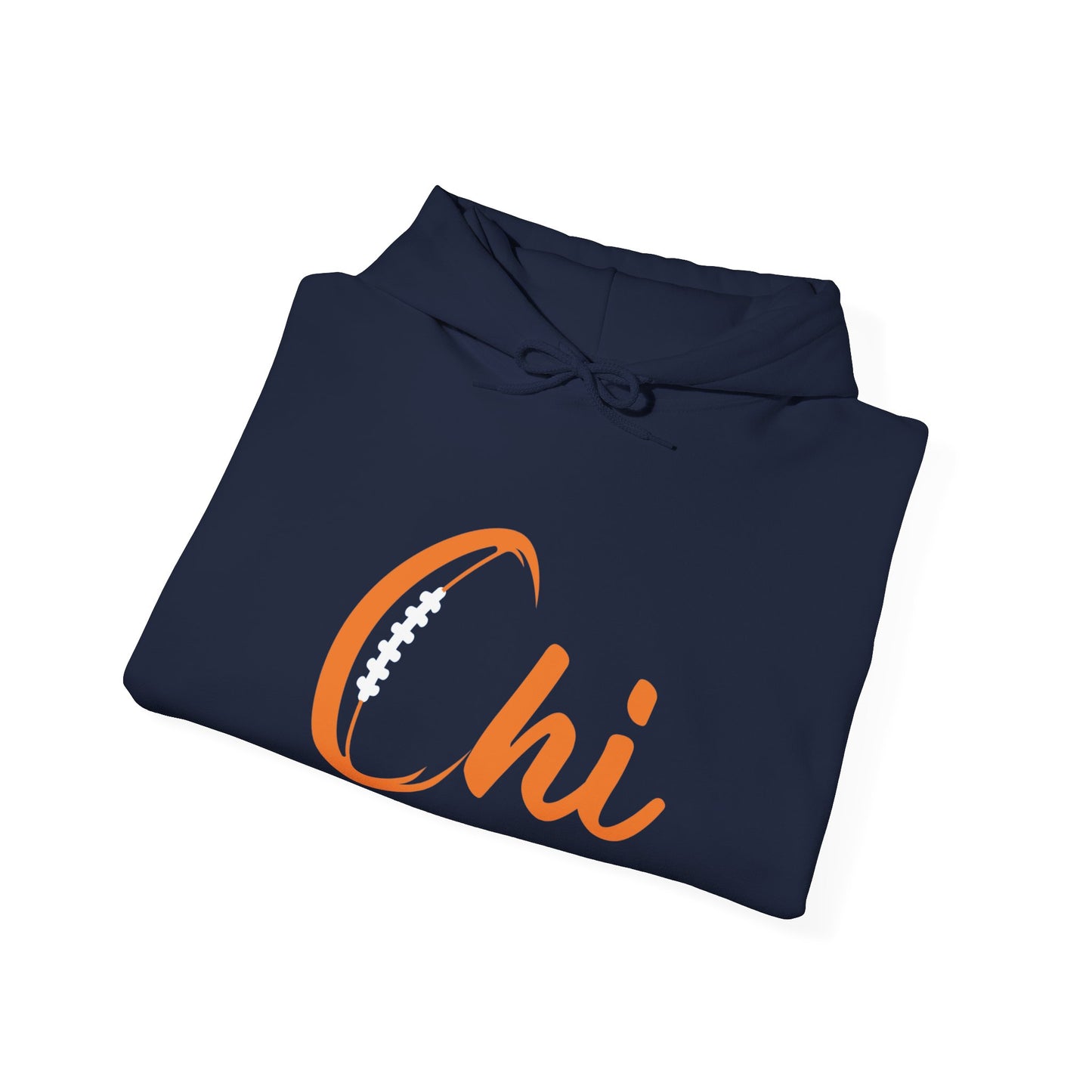 Chi Football/ Orange Unisex Heavy Blend™ Hooded Sweatshirt