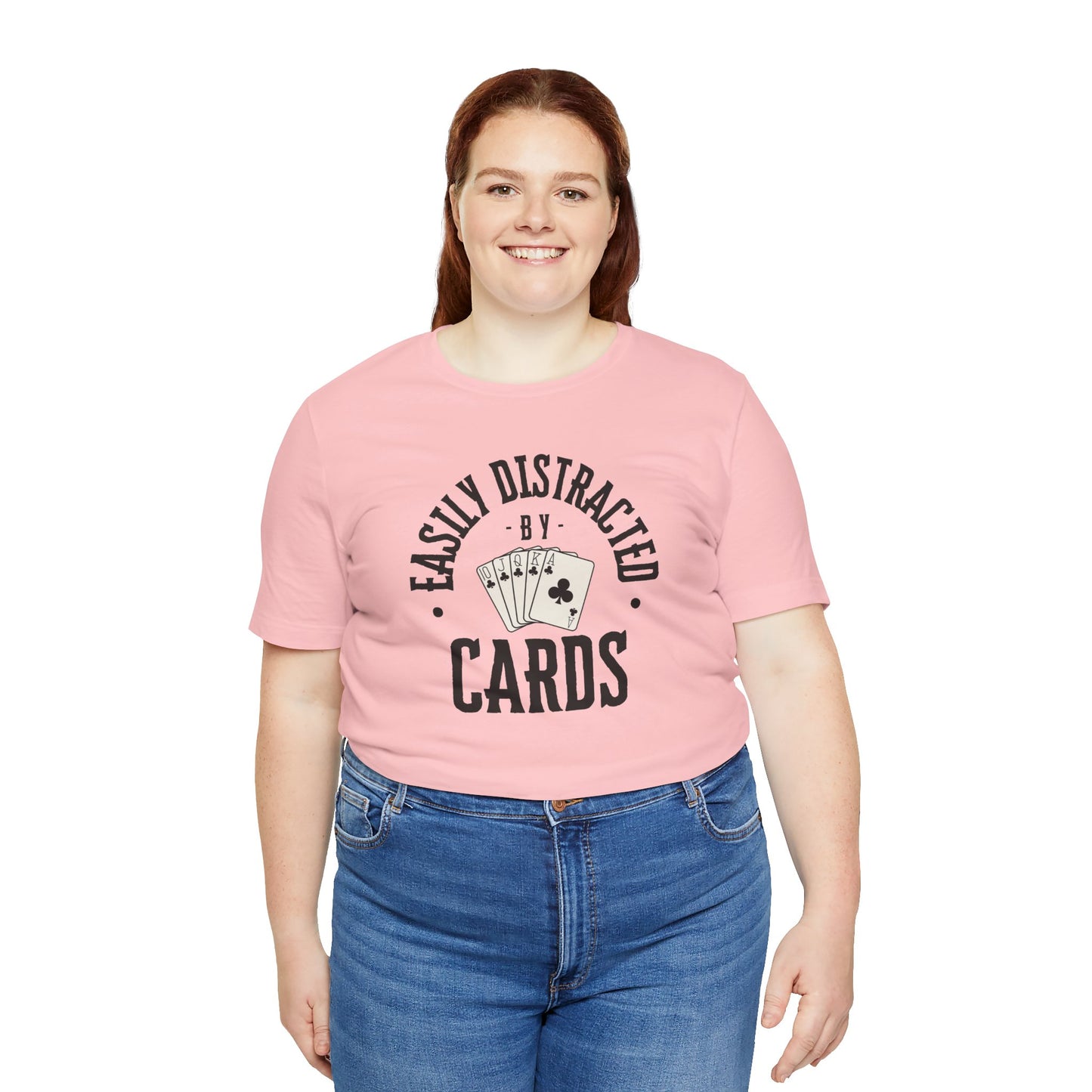 Poker/ Easily Distracted By Cards  Unisex Jersey Short Sleeve Tee