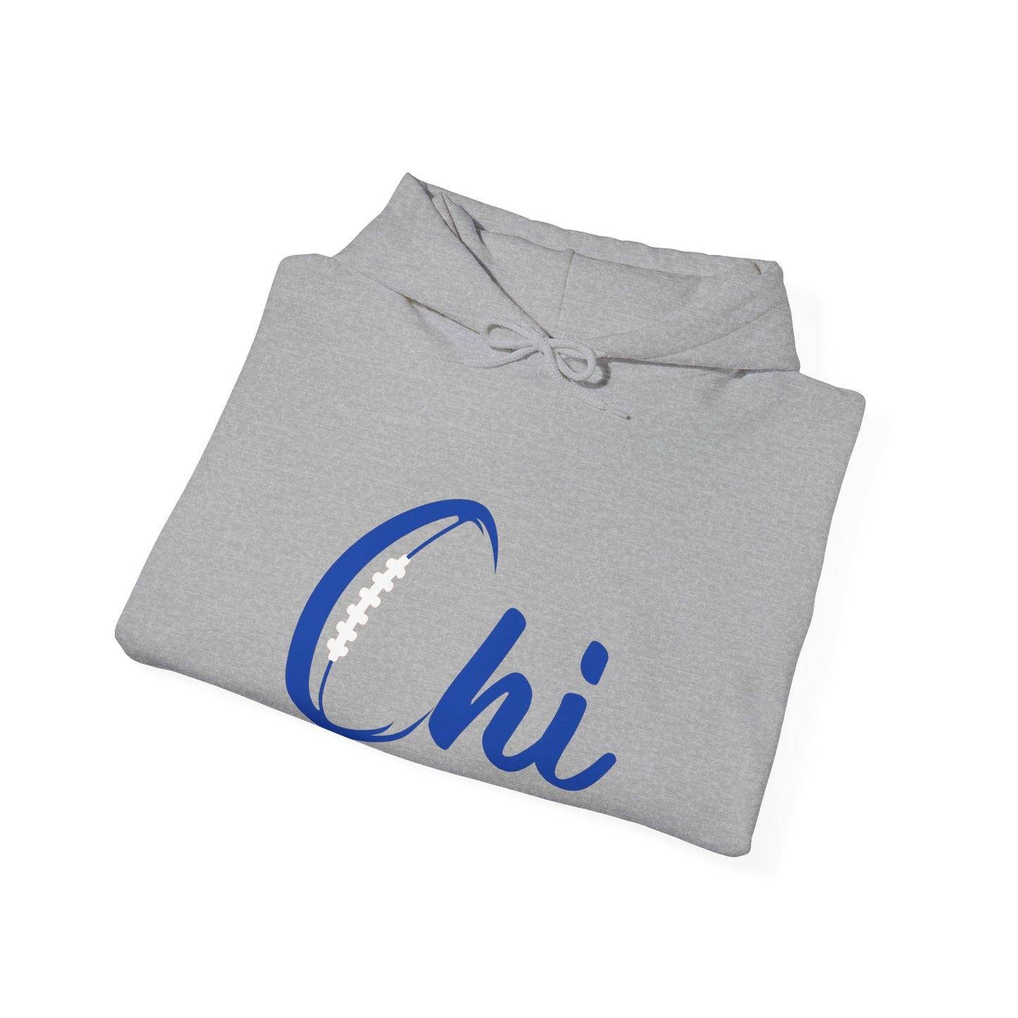 Chi Football/ Blue Unisex Heavy Blend™ Hooded Sweatshirt