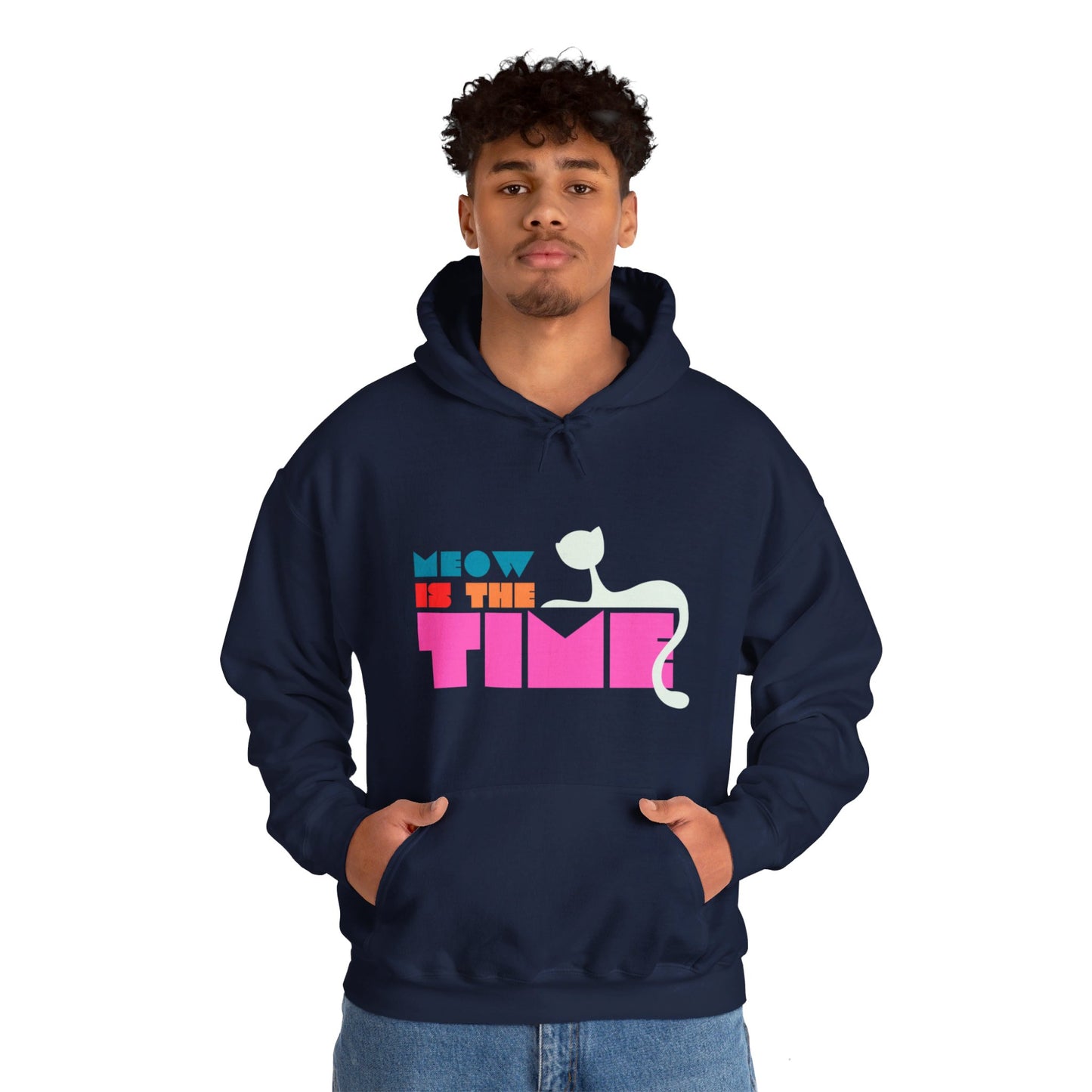 Meow Is The Time Unisex Heavy Blend™ Hooded Sweatshirt