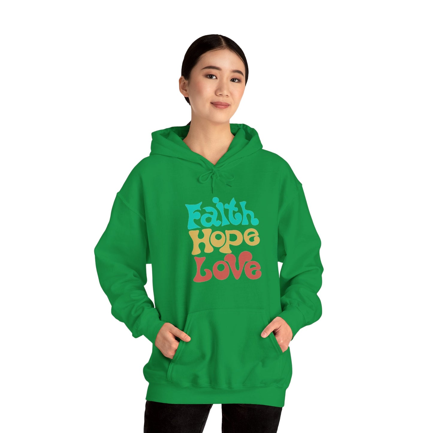 Faith Hope Love Unisex Heavy Blend™ Hooded Sweatshirt