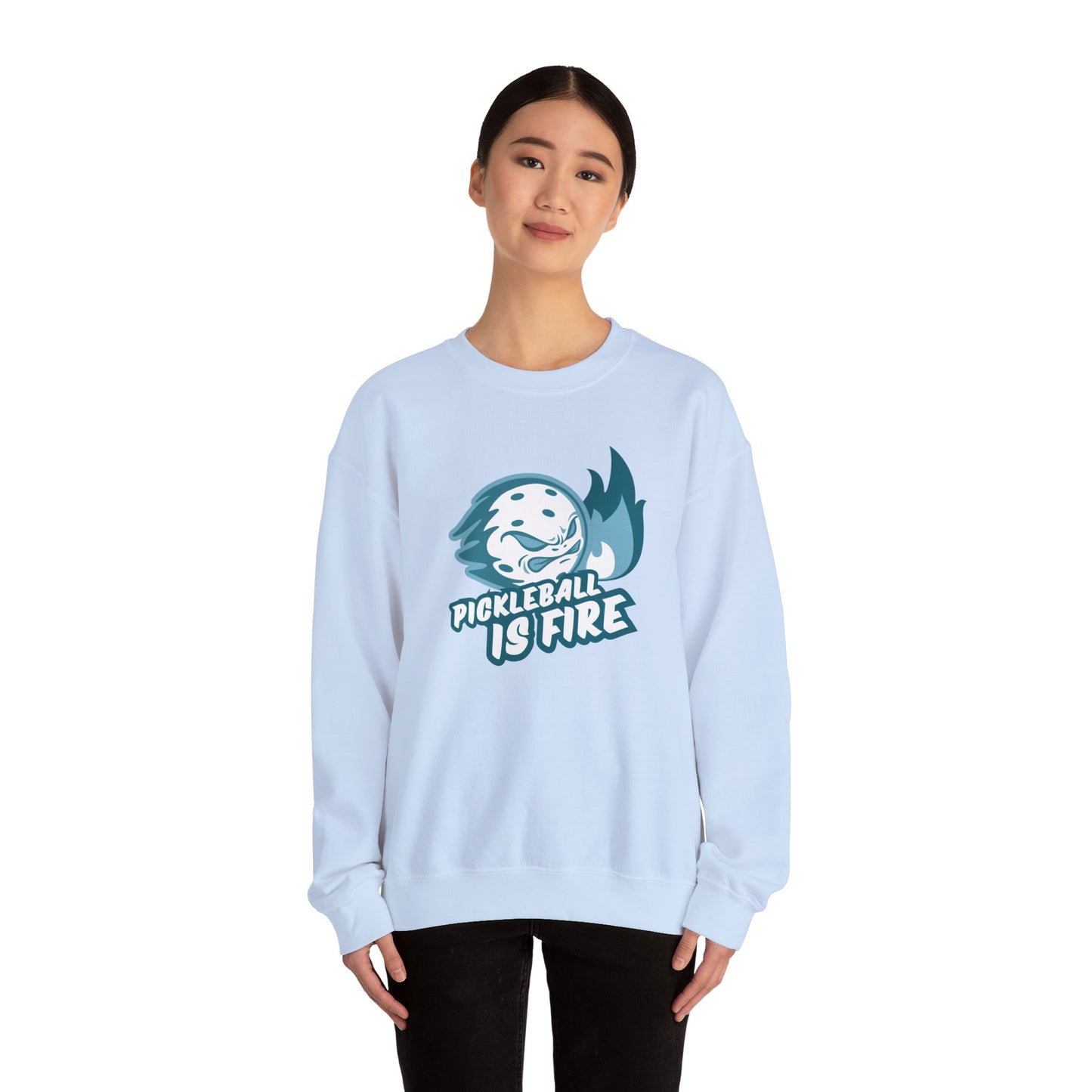 Pickleball is Fire Unisex Heavy Blend™ Crewneck Sweatshirt