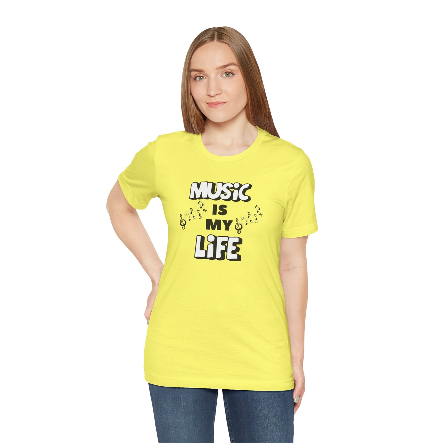 Music is My Life Unisex Jersey Short Sleeve Tee