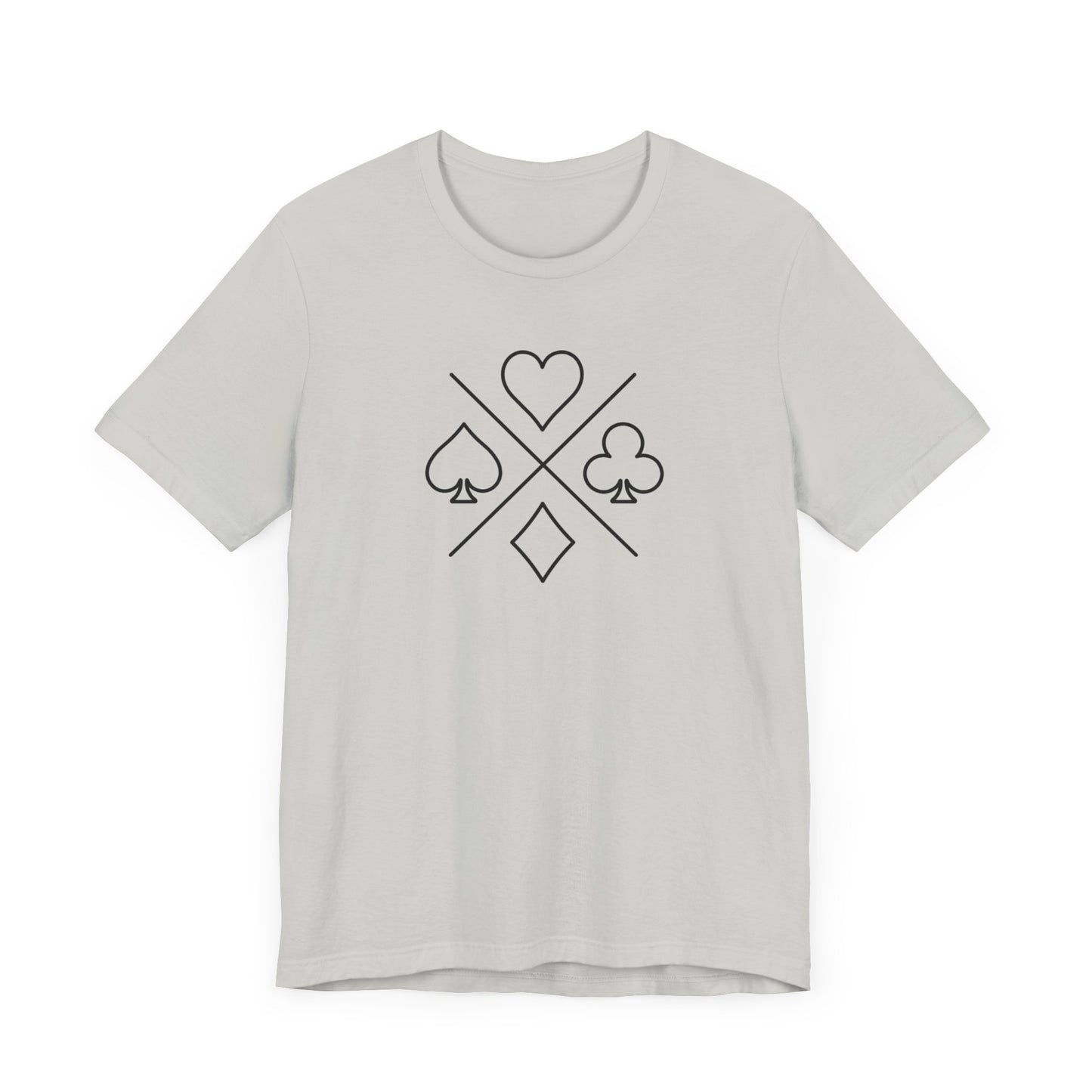 Poker/ Hearts, Spades, Clubs, Diamonds Unisex Jersey Short Sleeve Tee