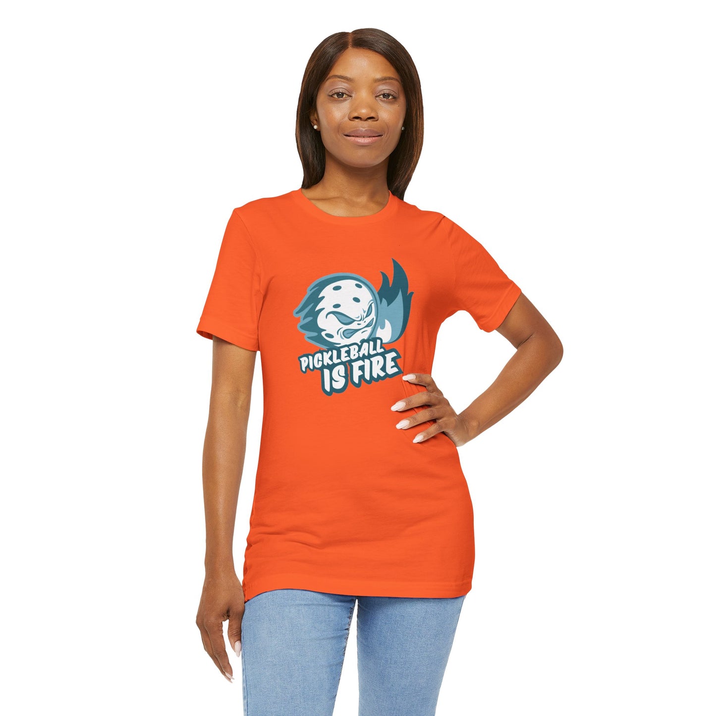 Pickleball Is Fire Unisex Jersey Short Sleeve Tee