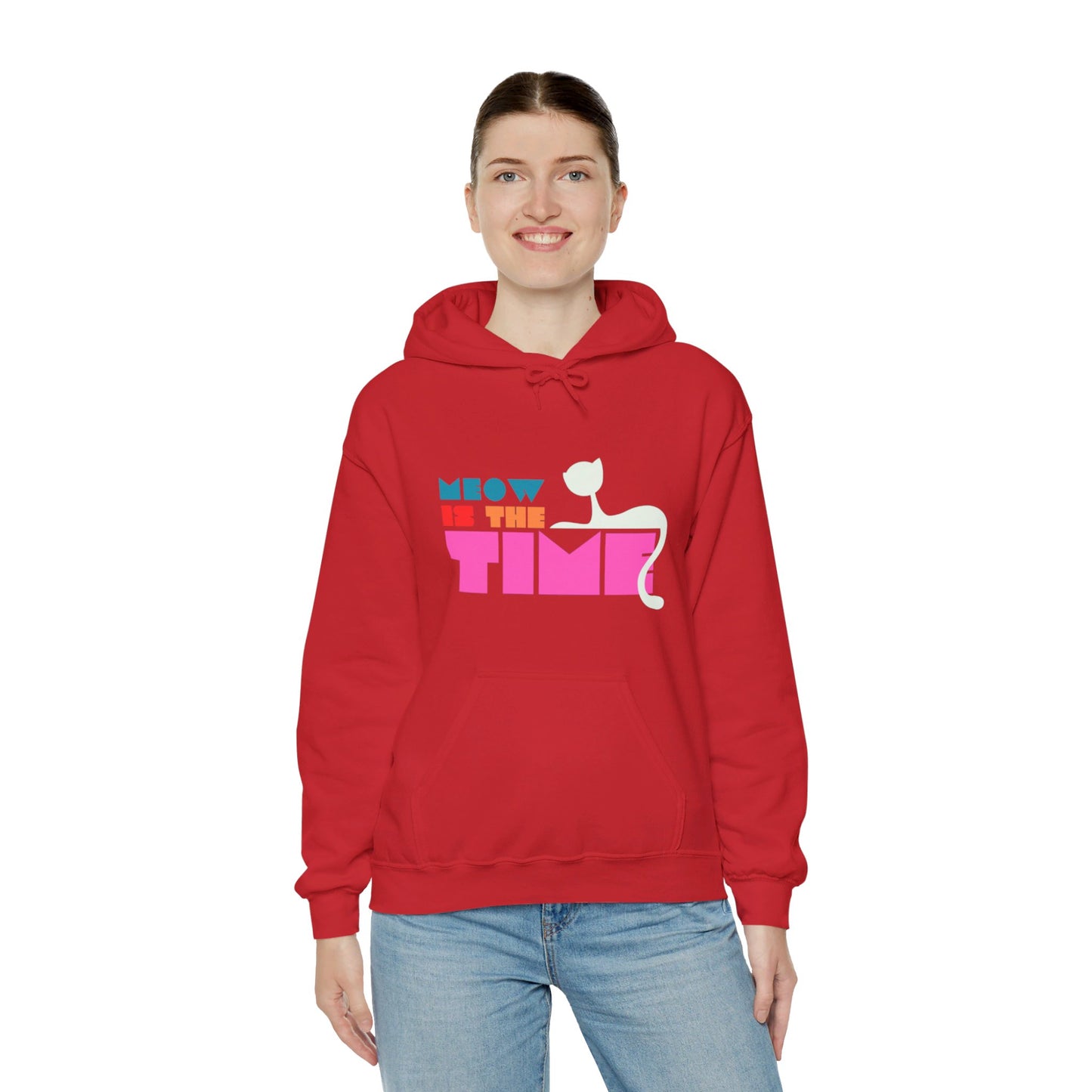 Meow Is The Time Unisex Heavy Blend™ Hooded Sweatshirt