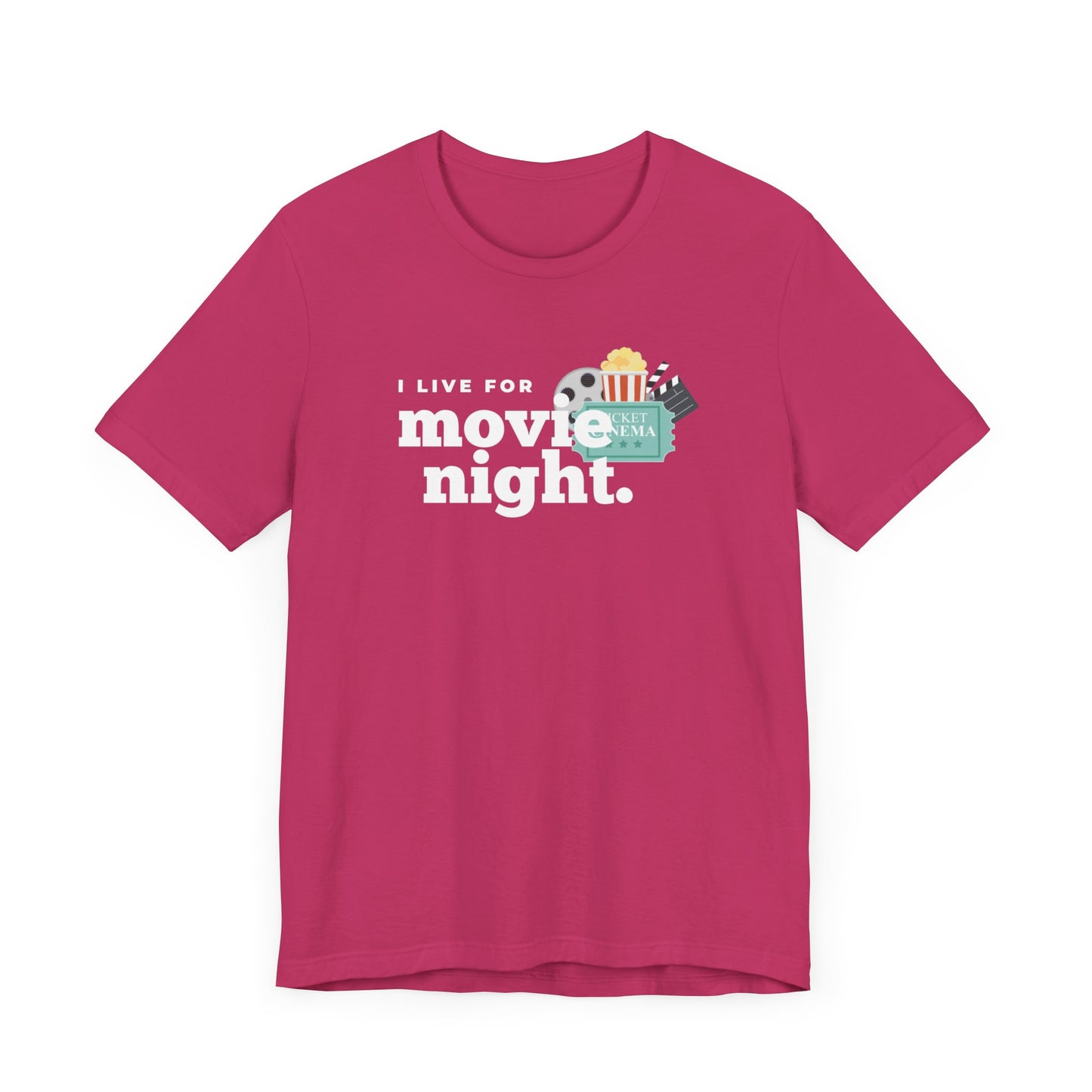 I Live For Movie Night Unisex Jersey Short Sleeve Tee