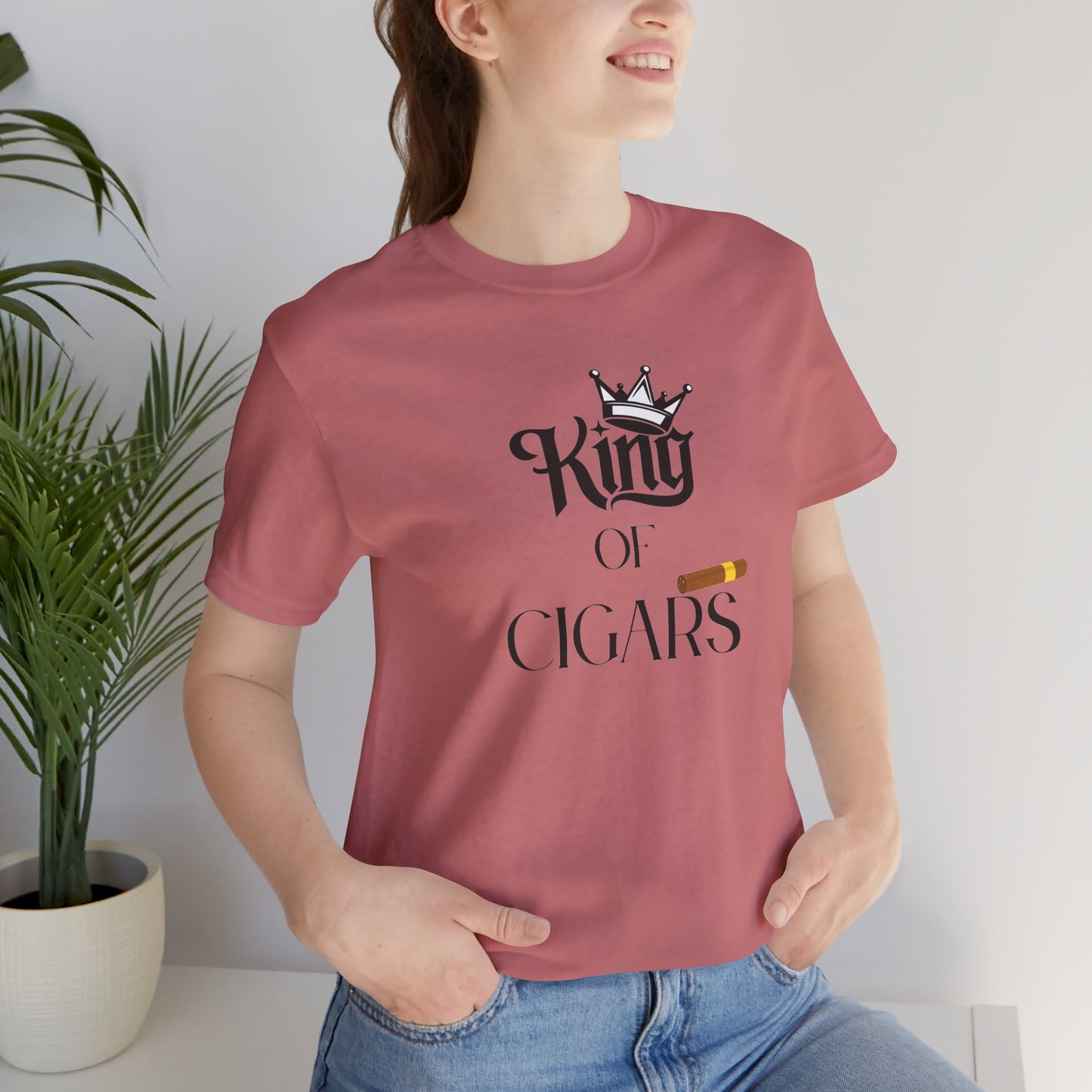 Cigars/ King of Cigars Unisex Jersey Short Sleeve Tee