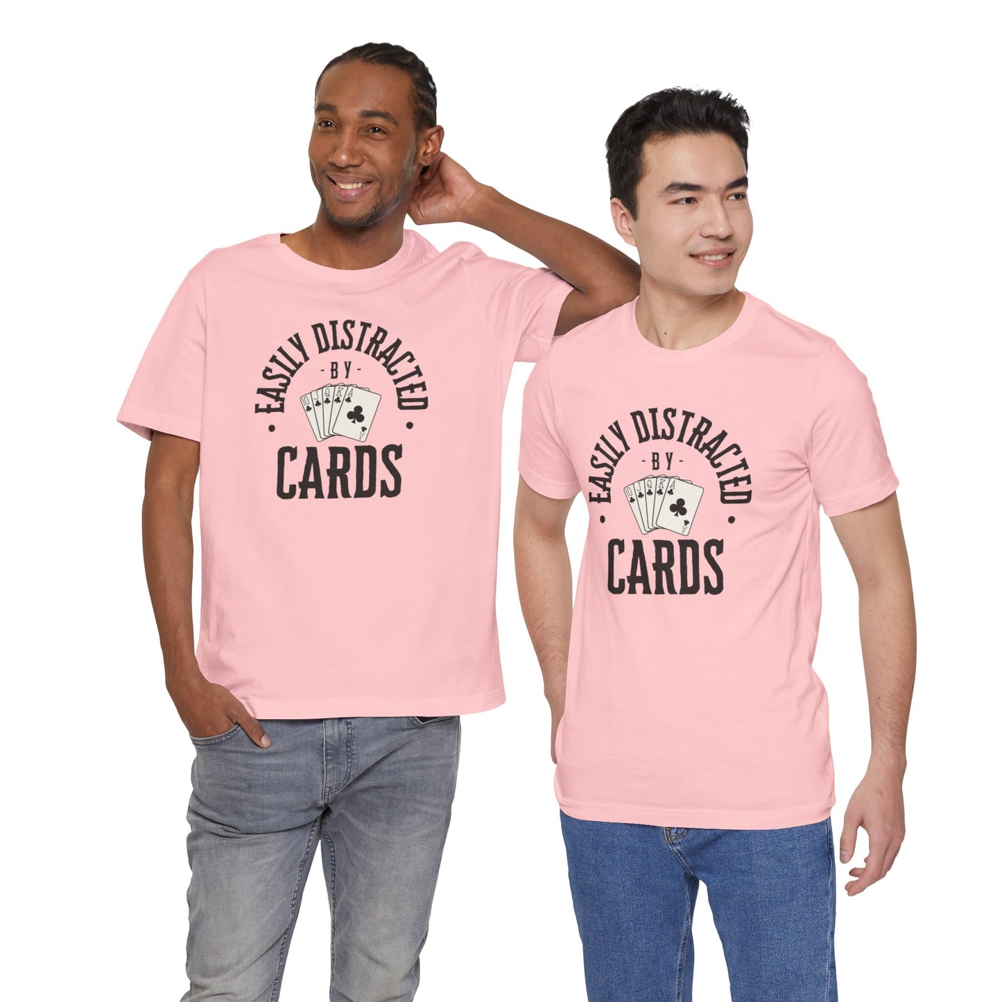 Poker/ Easily Distracted By Cards  Unisex Jersey Short Sleeve Tee