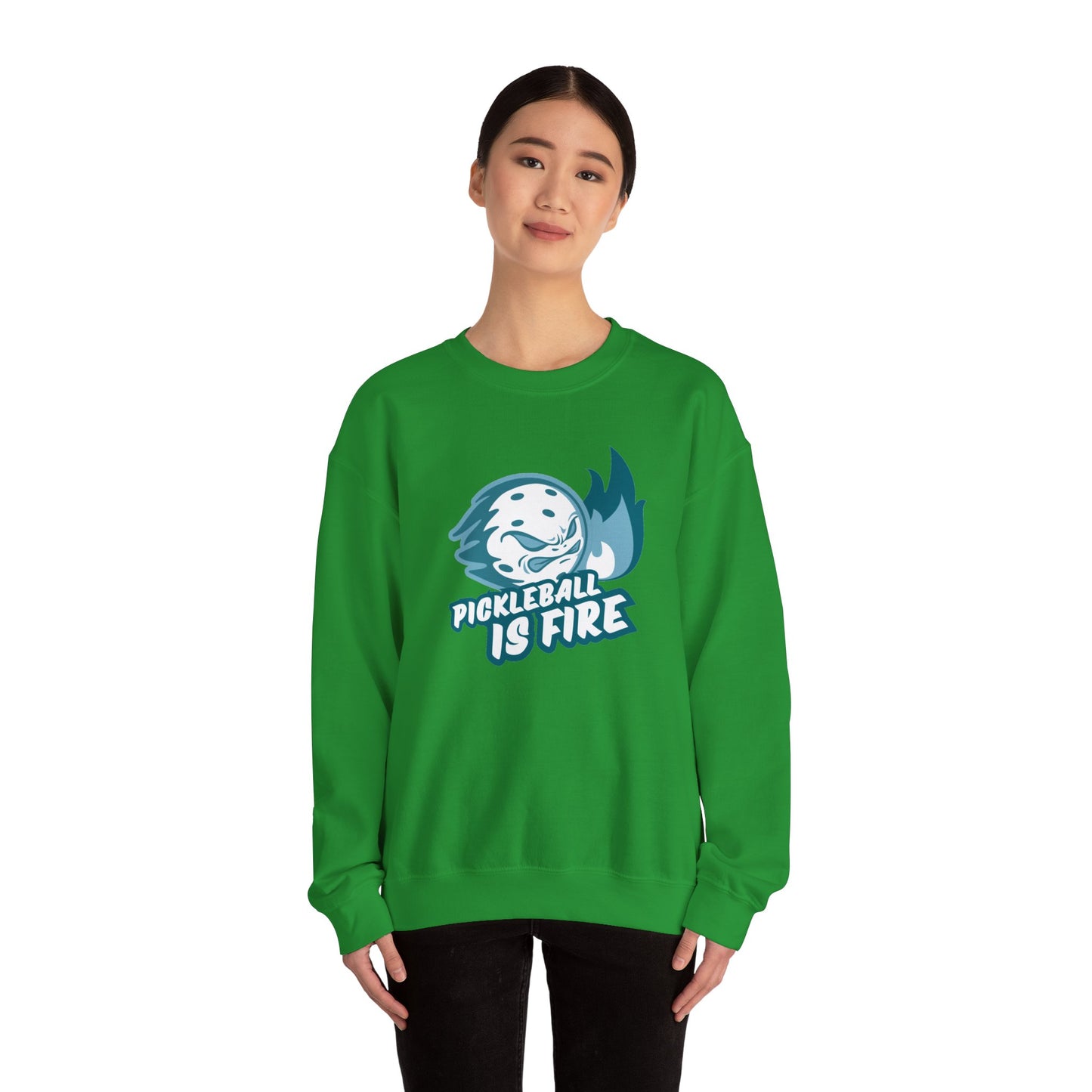 Pickleball is Fire Unisex Heavy Blend™ Crewneck Sweatshirt