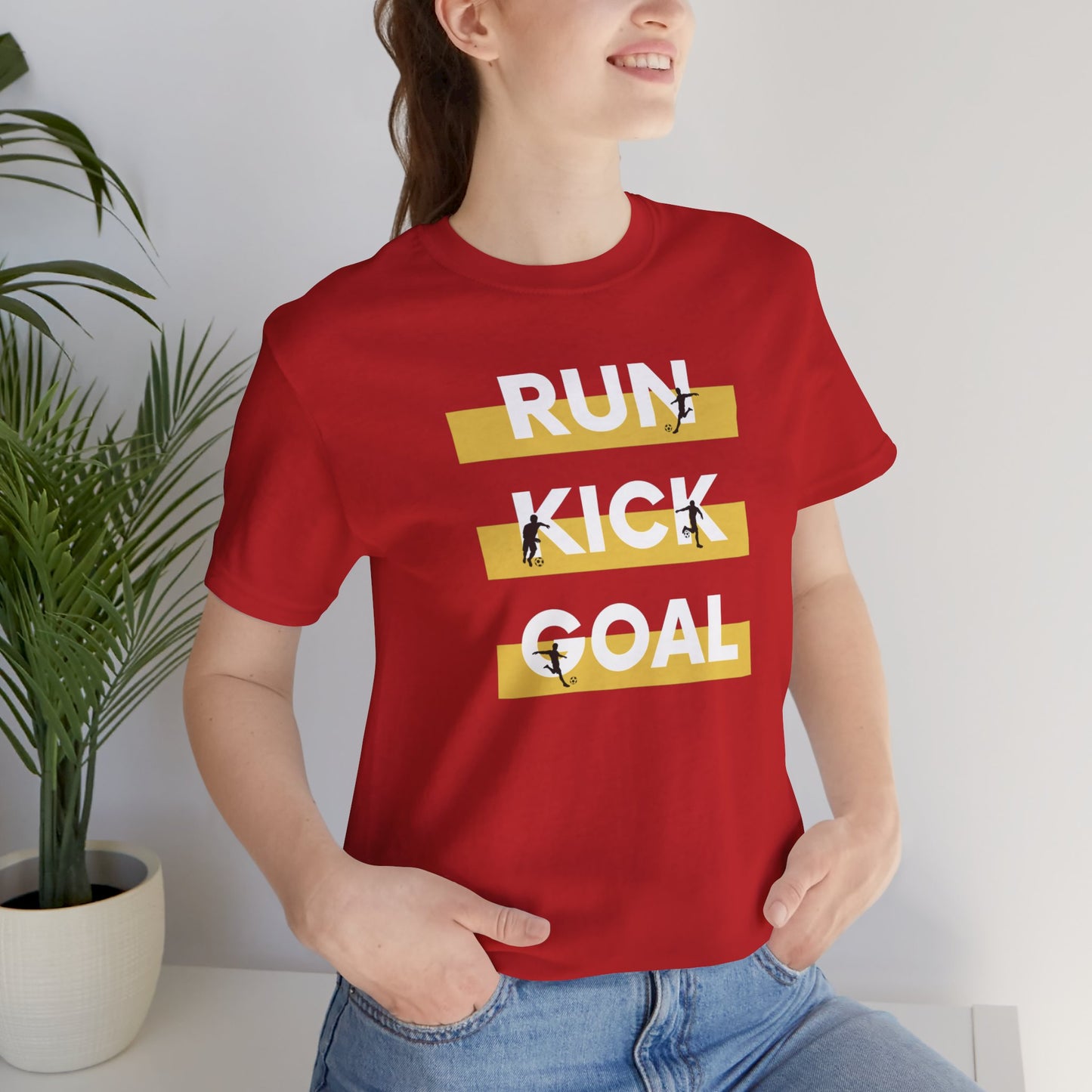 Soccer\ Run Kick Goal Unisex Jersey Short Sleeve Tee