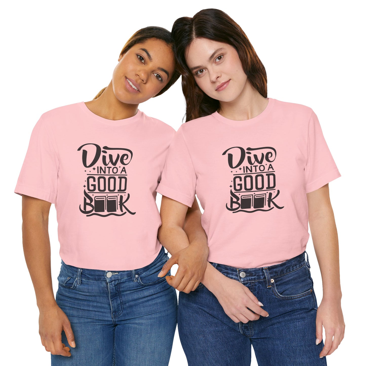 Books/ Dive into a Good Book Unisex Jersey Short Sleeve Tee