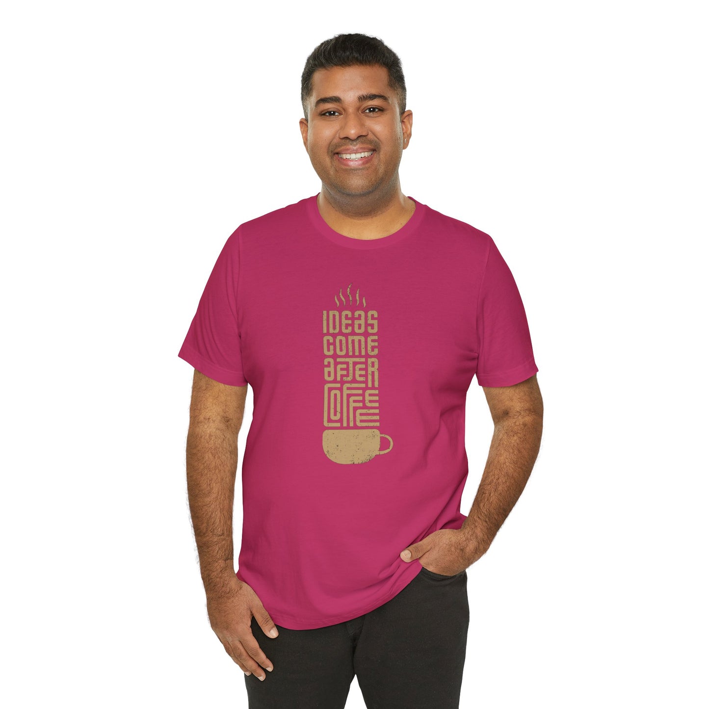 Ideas Come After Coffee Unisex Jersey Short Sleeve Tee