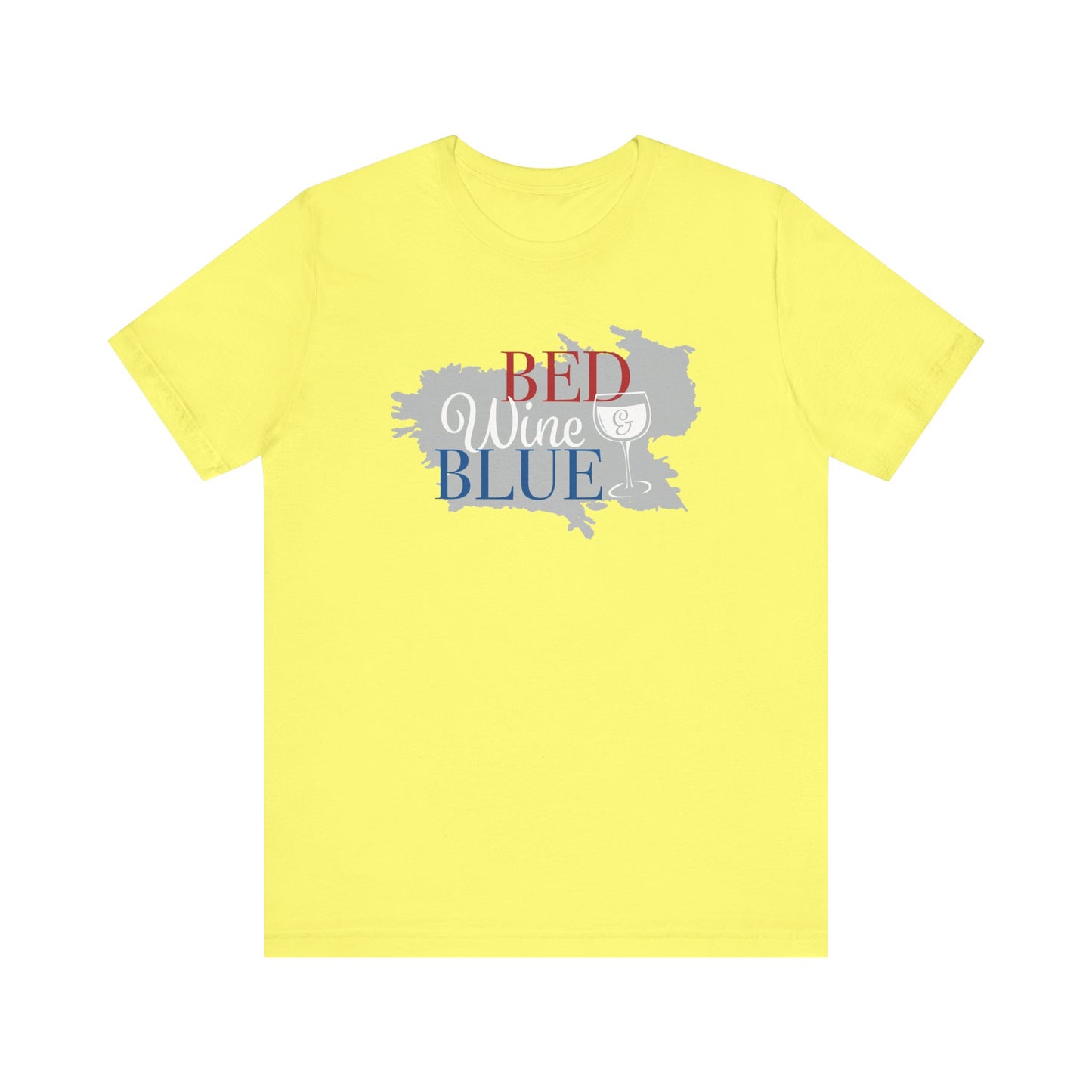 Bed Wine & Blue Unisex Jersey Short Sleeve Tee