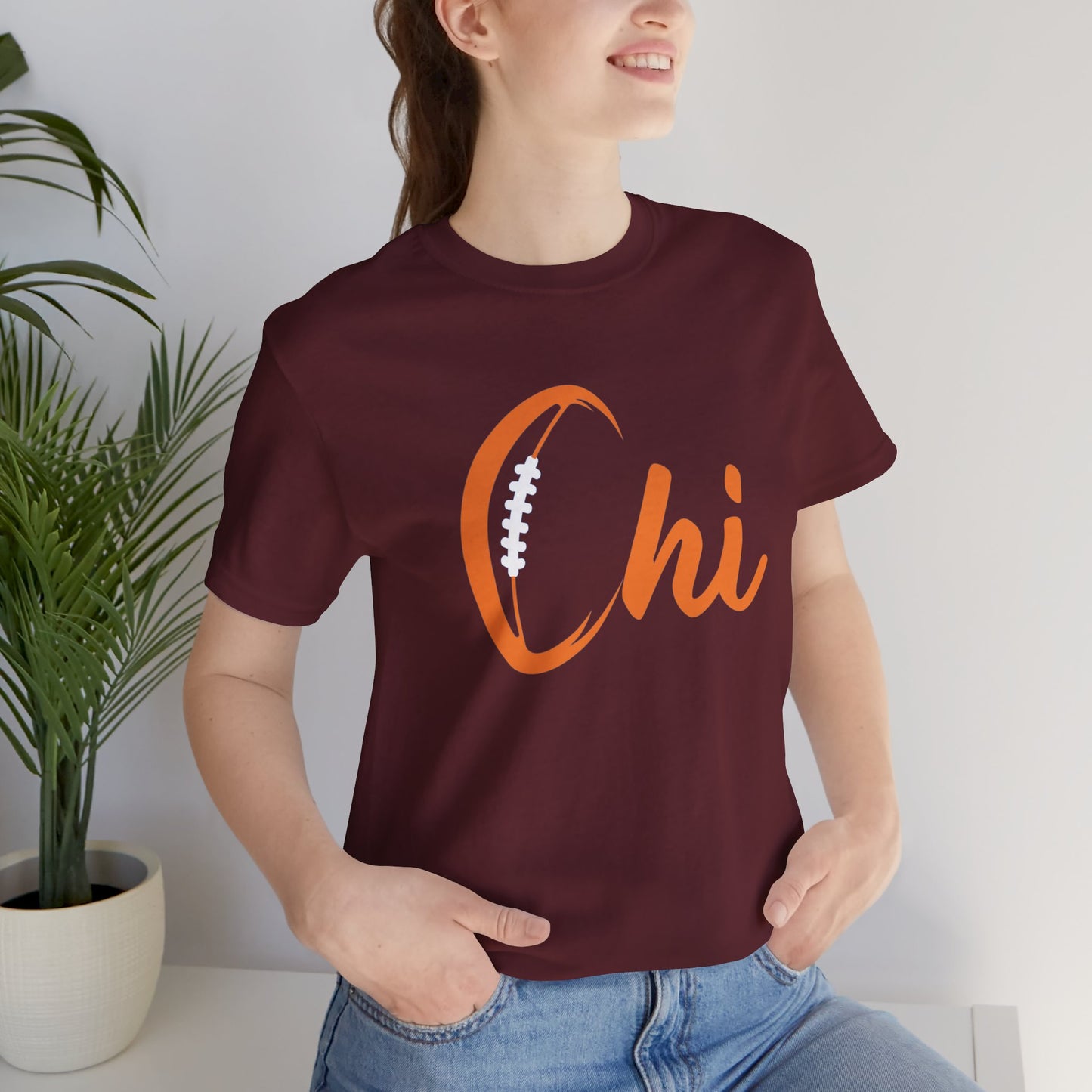 Chi Football/ Orange Unisex Jersey Short Sleeve Tee